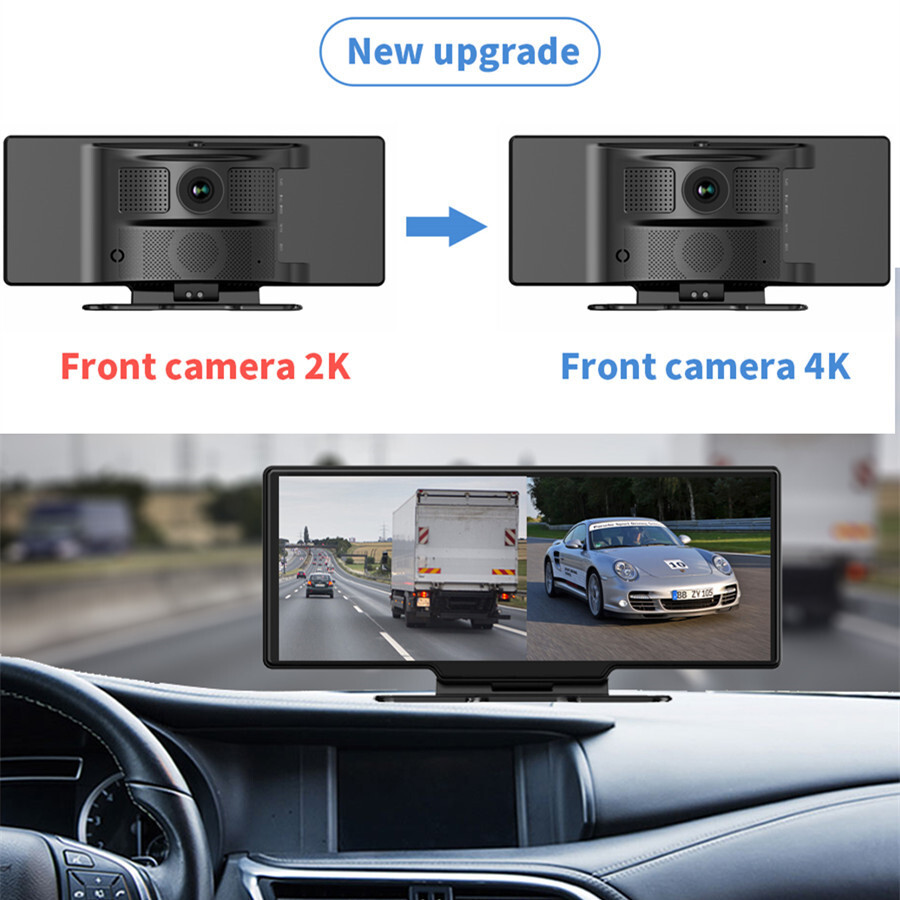 2.5D10.26in Car Dash Cam Auto Bluetooth DVR Video Recorder Dashboard APP Control