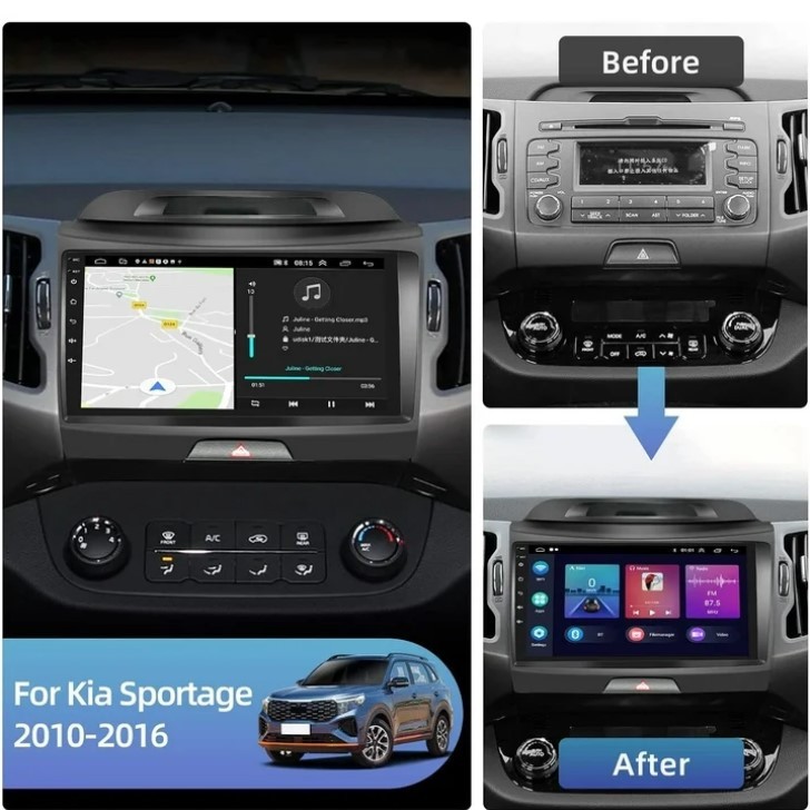 Kia Sportage Android CarPlay Radio 2010-2016 2+64GB Carplay GPS Navi