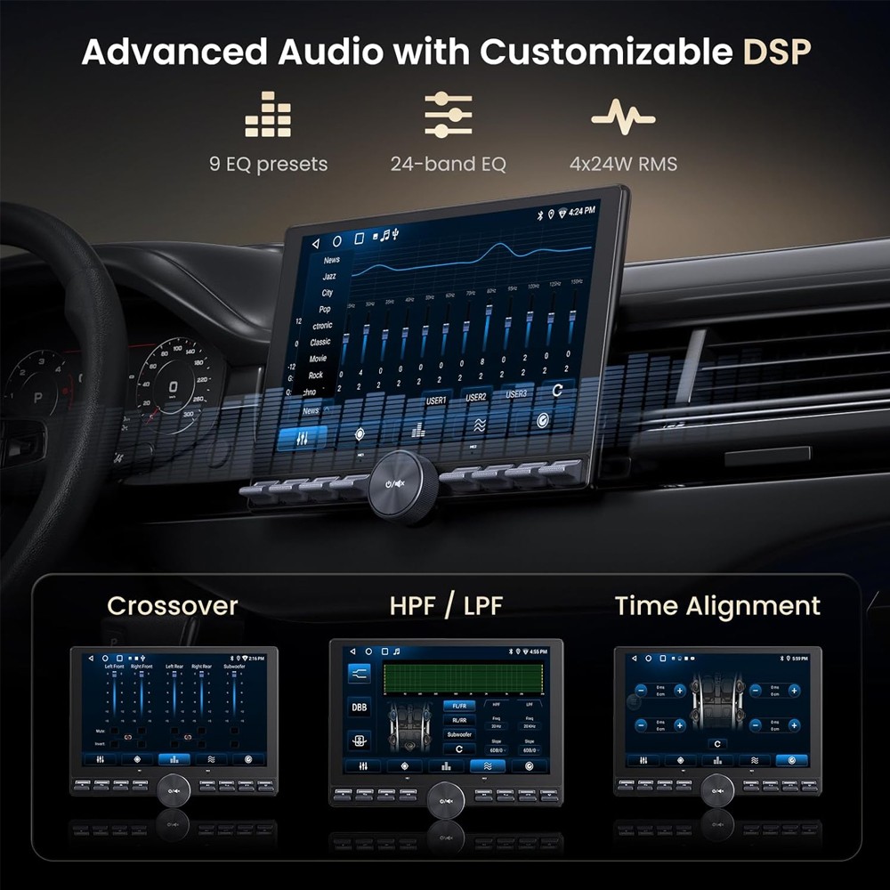 ATOTO Car Stereo 10.1″ Touchscreen Single Din GenAI Bluetooth Apple CarPlay OBD