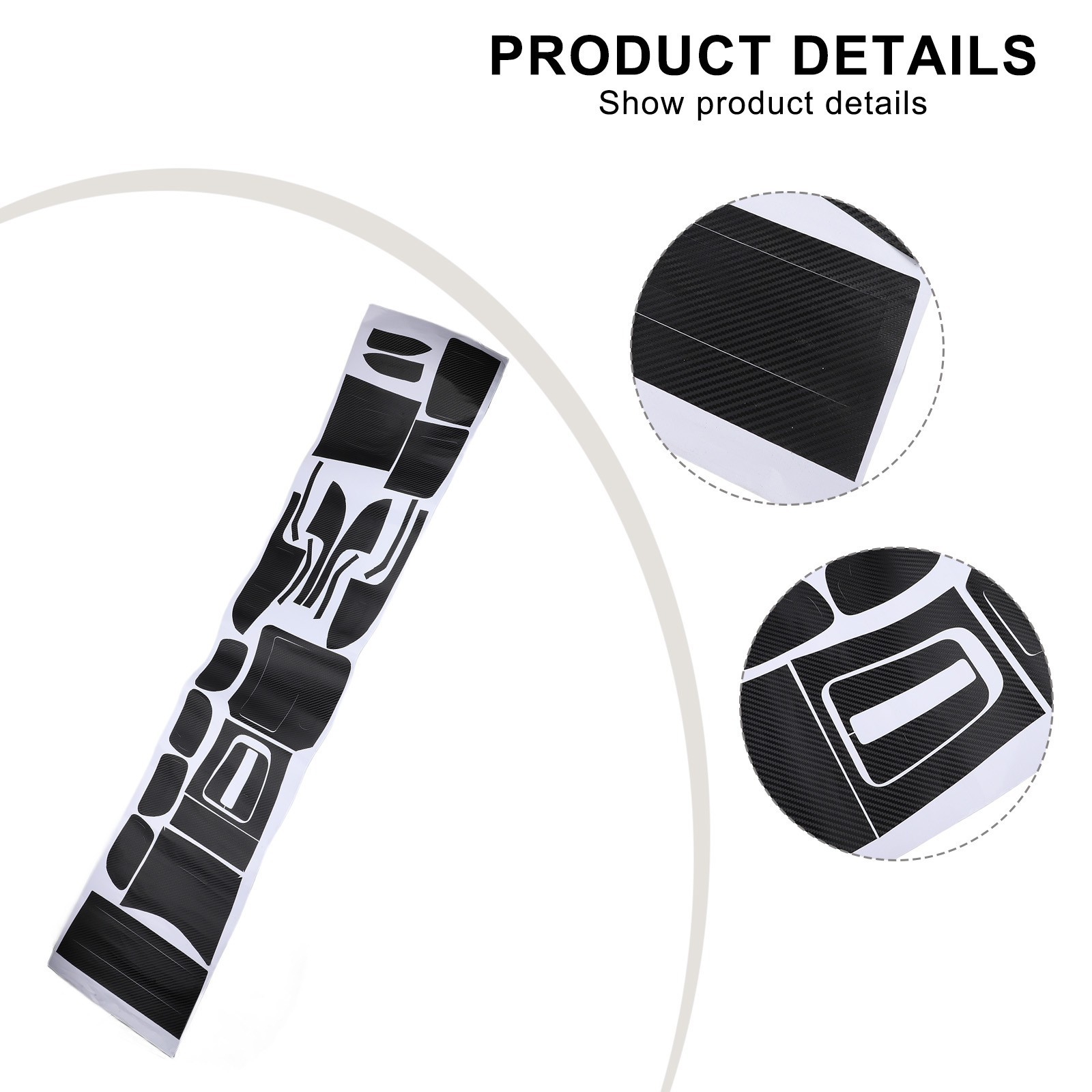 Interior Center Console Carbon Fiber Molding Sticker Decals For Accord 7th
