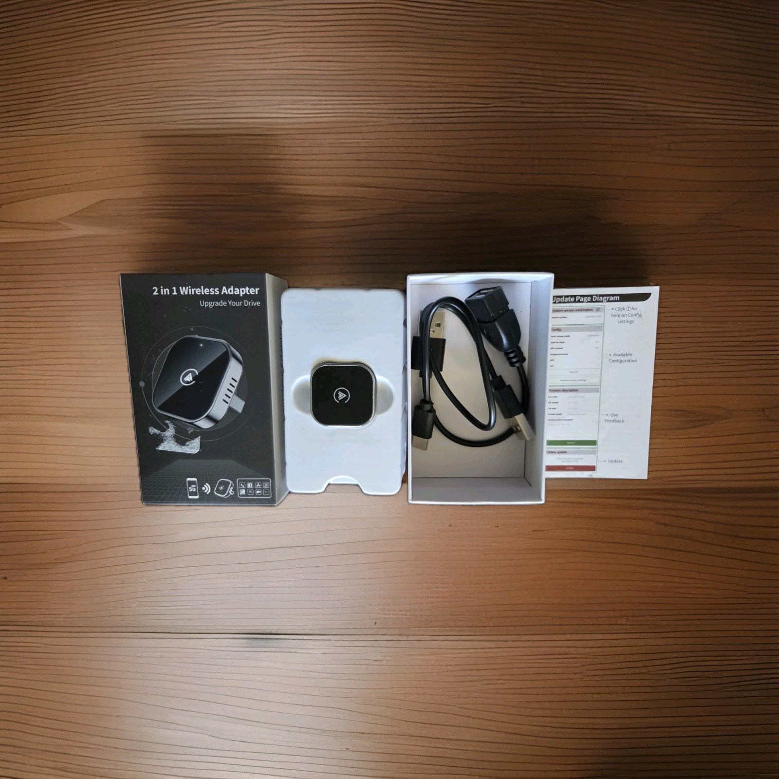 Teeran Wireless CarPlay Adapter 2025 Upgrade Wired CarPlay to Wireless, Mini USB