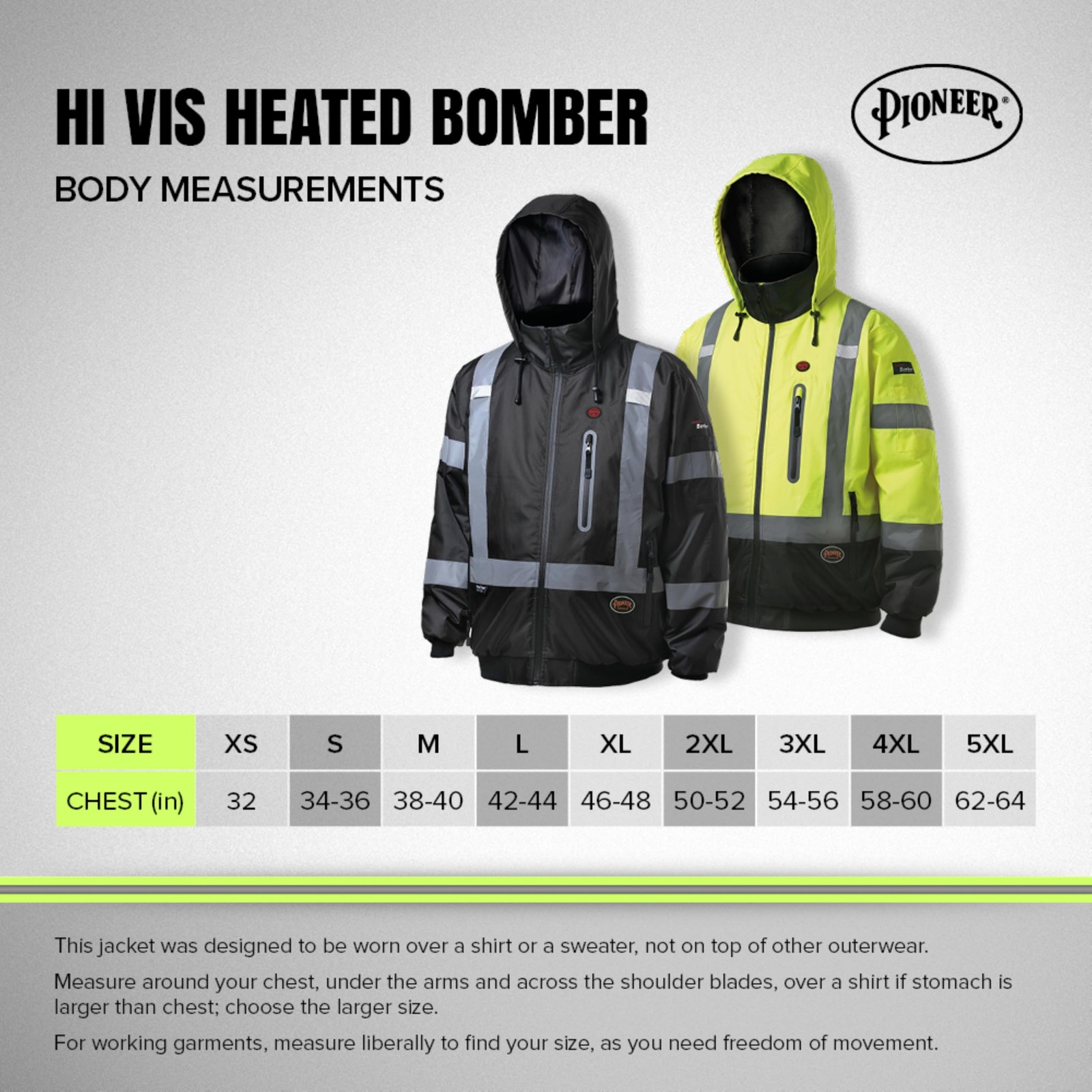 Hi Vis Waterproof Heated Safety Bomber Jacket – Class 3 Winter Rain Gear for Men