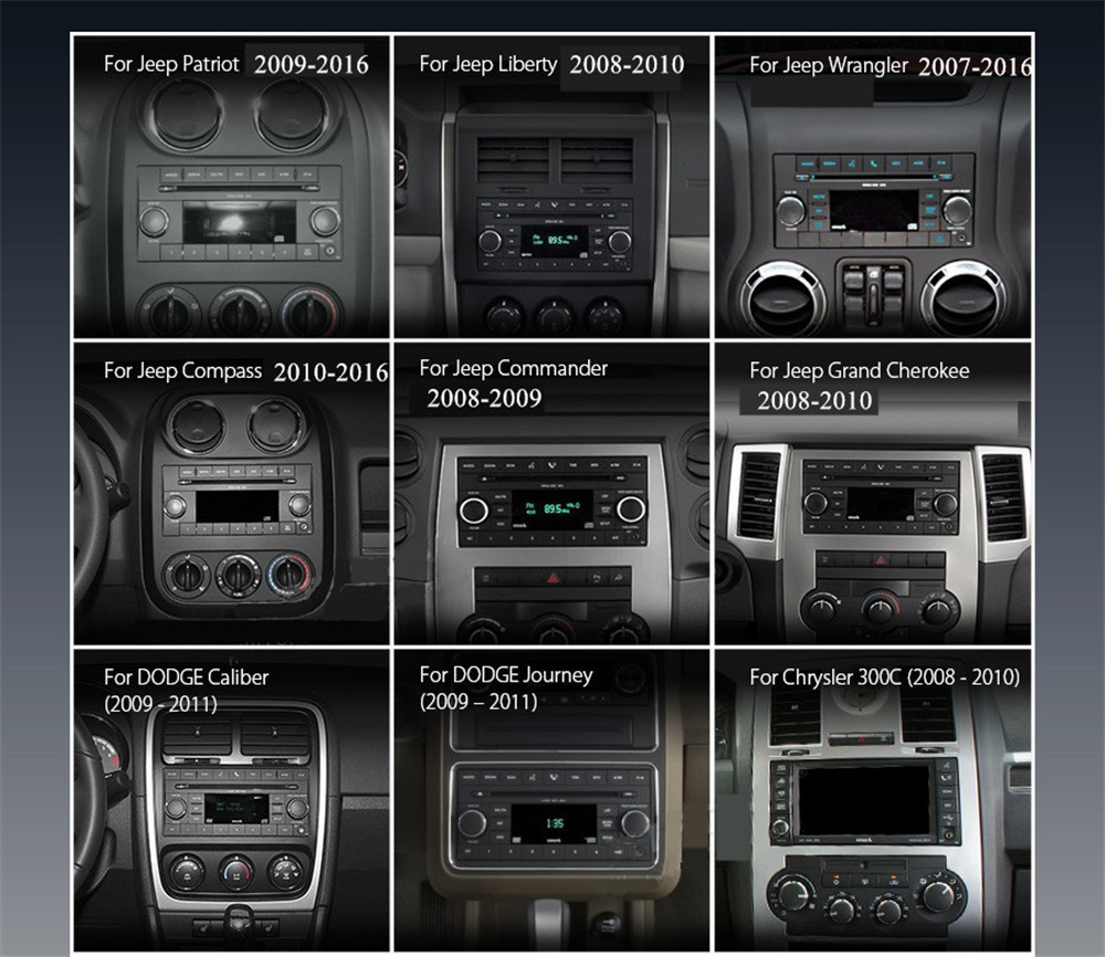 Car Stereo Radio GPS Player WIFI BT For Carplay FFit For Jeep Compass 2010-2016