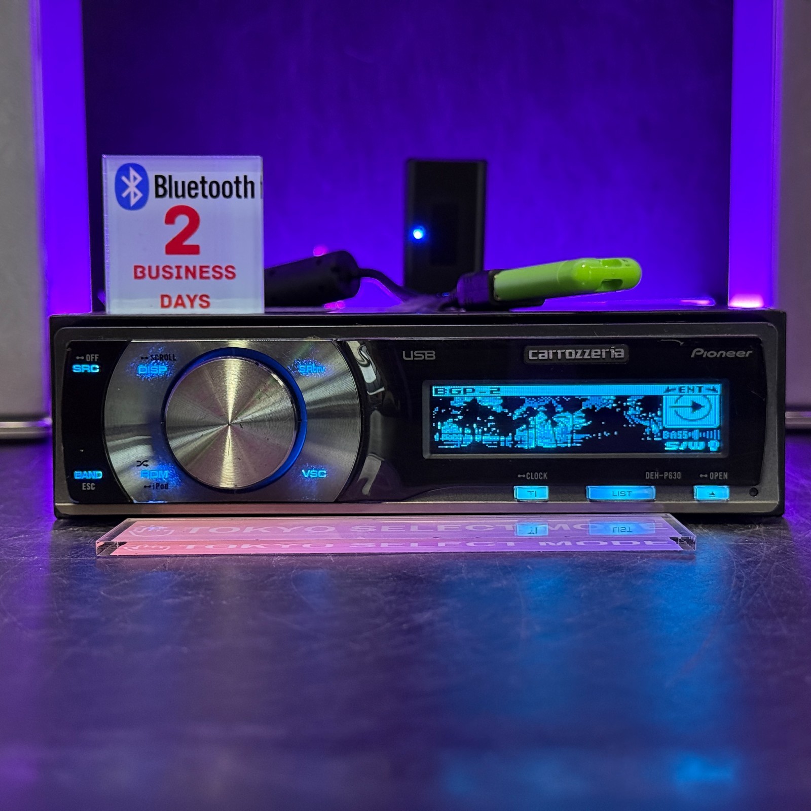 Pioneer Carrozzeria DEH-P630 1DIN Car Audio CD USB Player Added Bluetooth Stock
