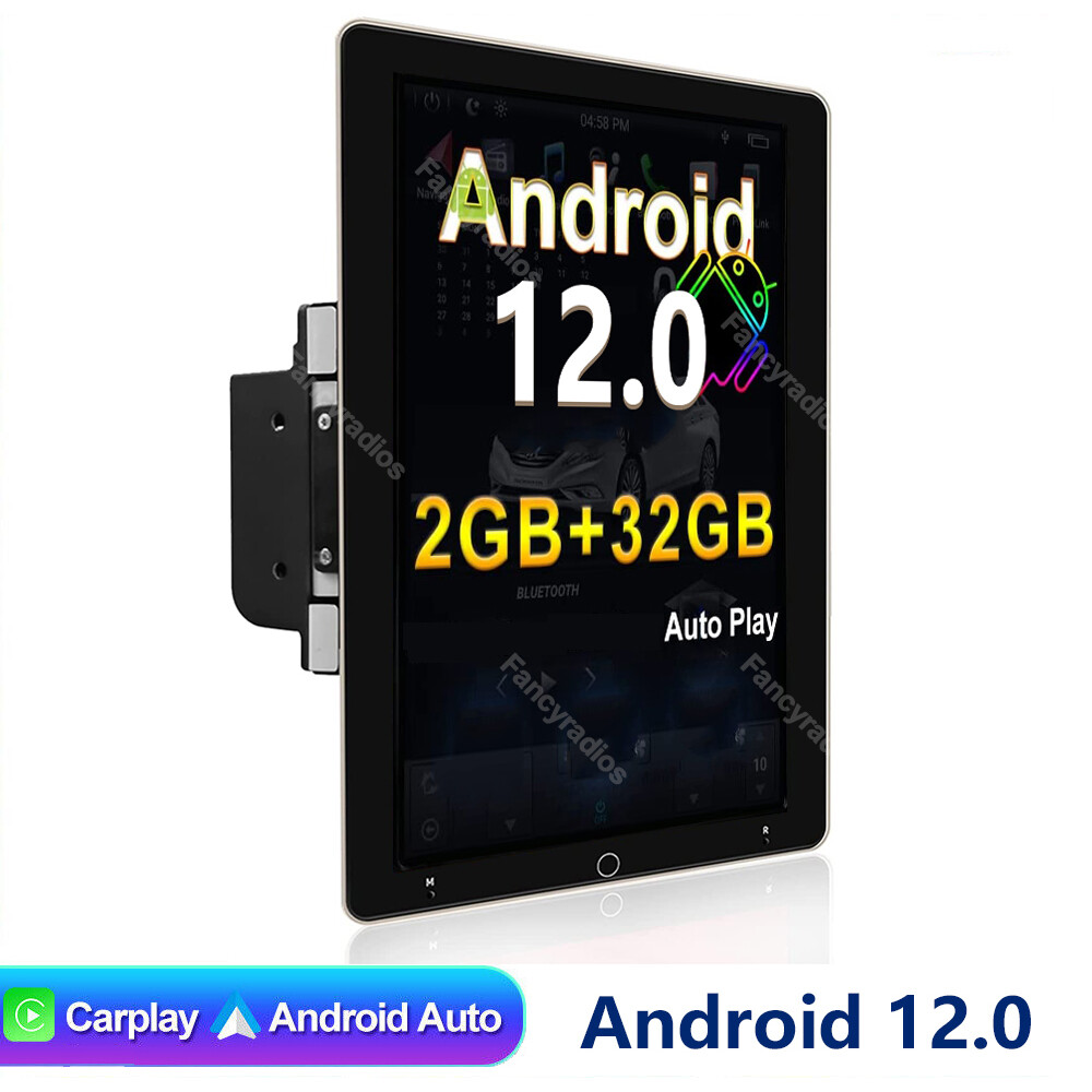 Rotatable 2 Din Android 12 Apple/Android CarPlay 10.1″ Stereo Radio Car GPS Navi