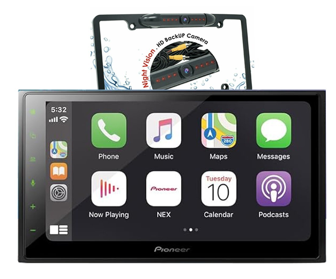 Pioneer DMH-2660NEX 6.8″ Touch Media Receiver w/ CarPlay + XV-30LCC Rear Camera