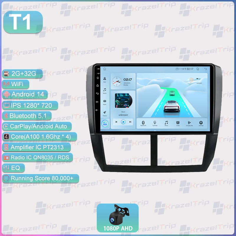 8 Core 64G Car Radio for Subaru Forester 3 SH 2007 – 2012 Carplay Android Units