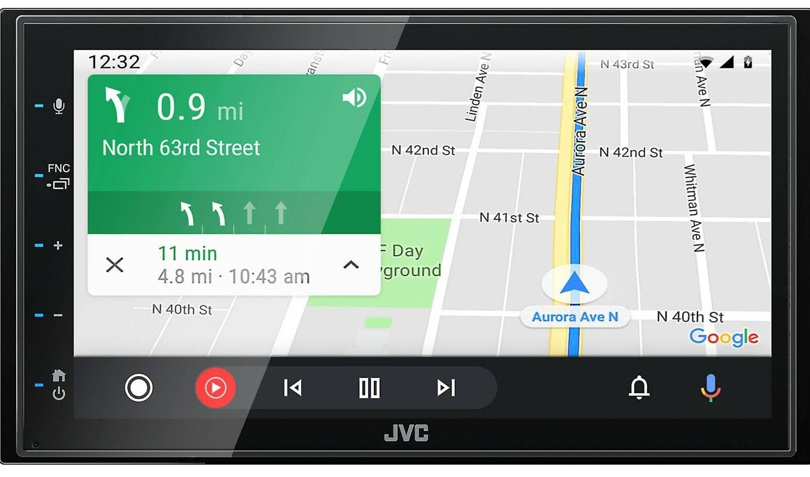 JVC KW-M560BT Bluetooth Media Player Apple CarPlay Android Auto XM USB Mirroring