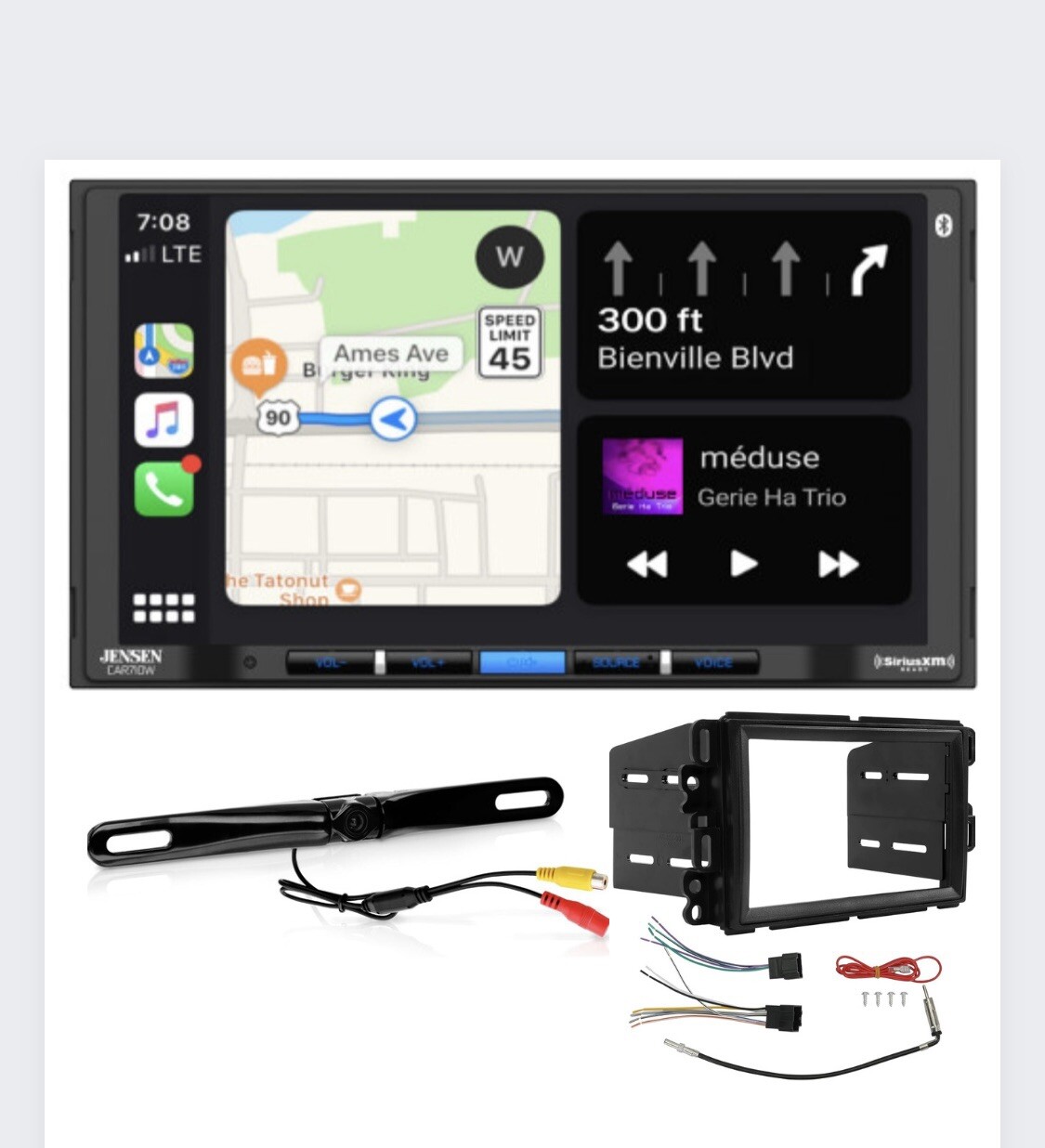 Jensen Stereo Radio Bluetooth W Backup Camera for Chevy Tahoe 2007-2013 no Bose