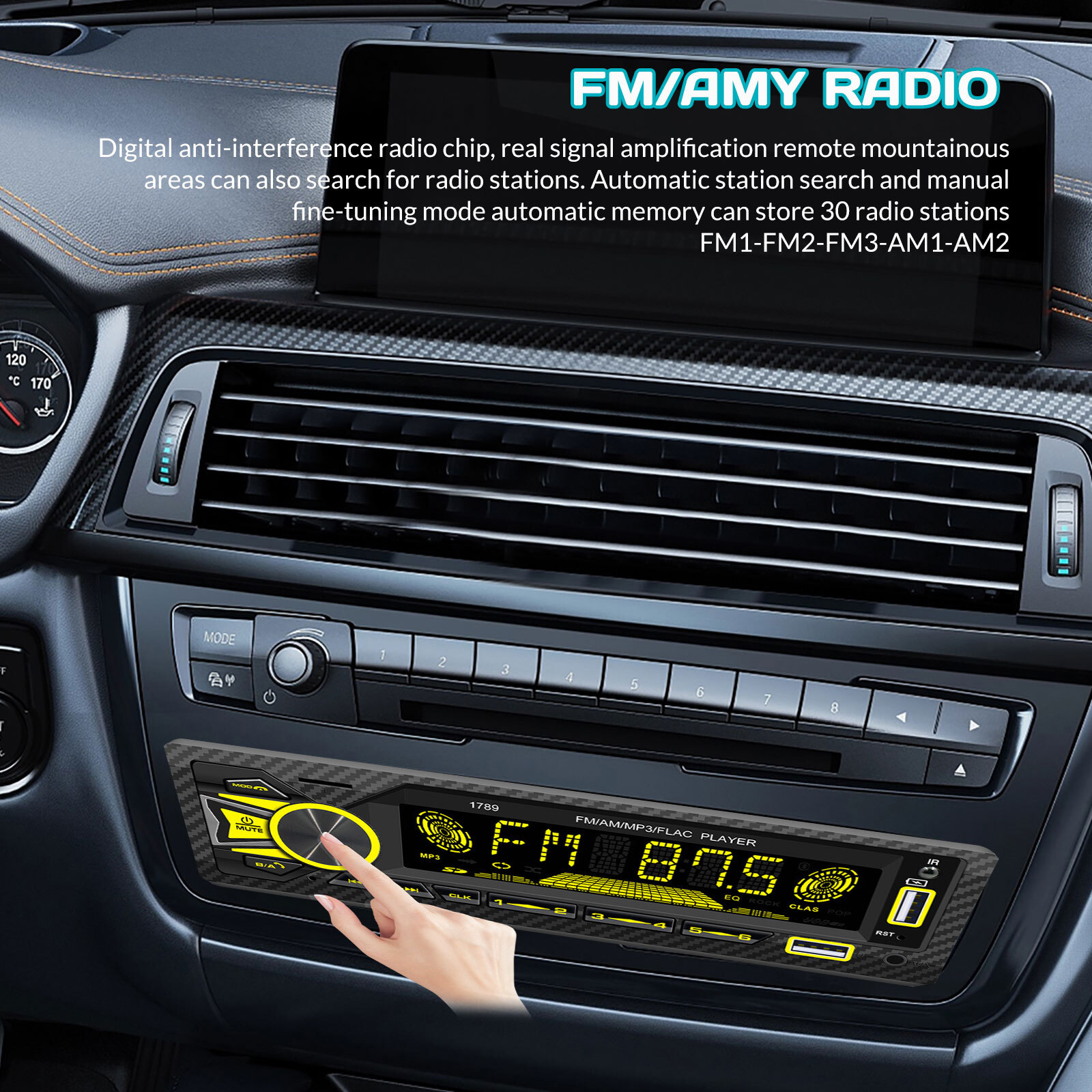 Radio Estereo Para Coche Carro Auto MP3 Player Bluetooth USB/SD/AUX/FM Con LED