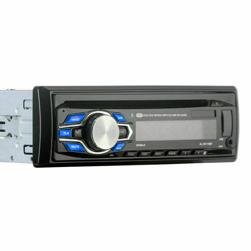 Single 1 Din Car Radio DVD CD MP3 Player Audio Stereo USB FM Bluetooth In-dash