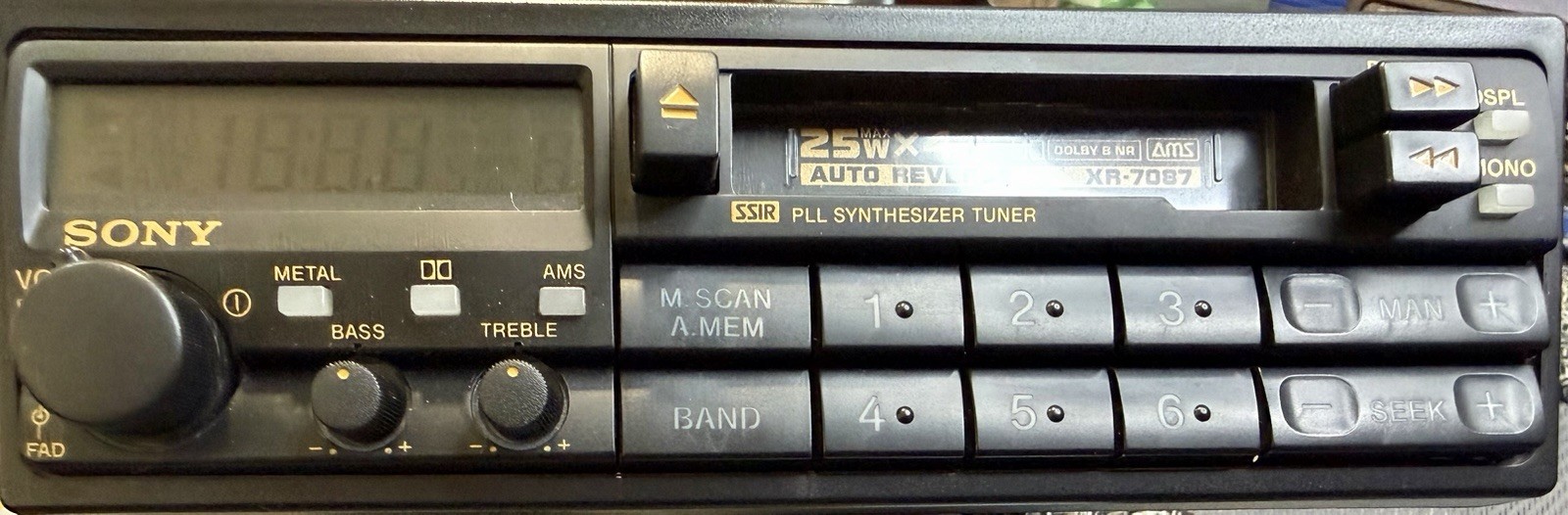 VTG Japan Sony Mobile XR 7087 25×4 Stereo Cassette Tested With Harness Clean