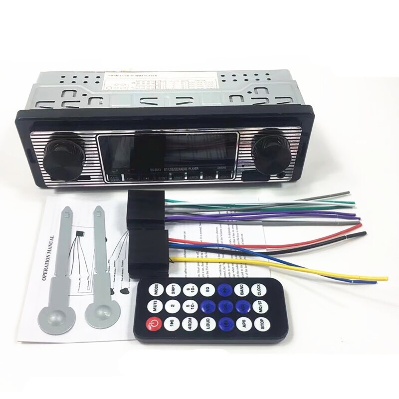Vintage Car FM Radio MP3 Player bluetooth USB Classic Stereo Audio Receiver AUX