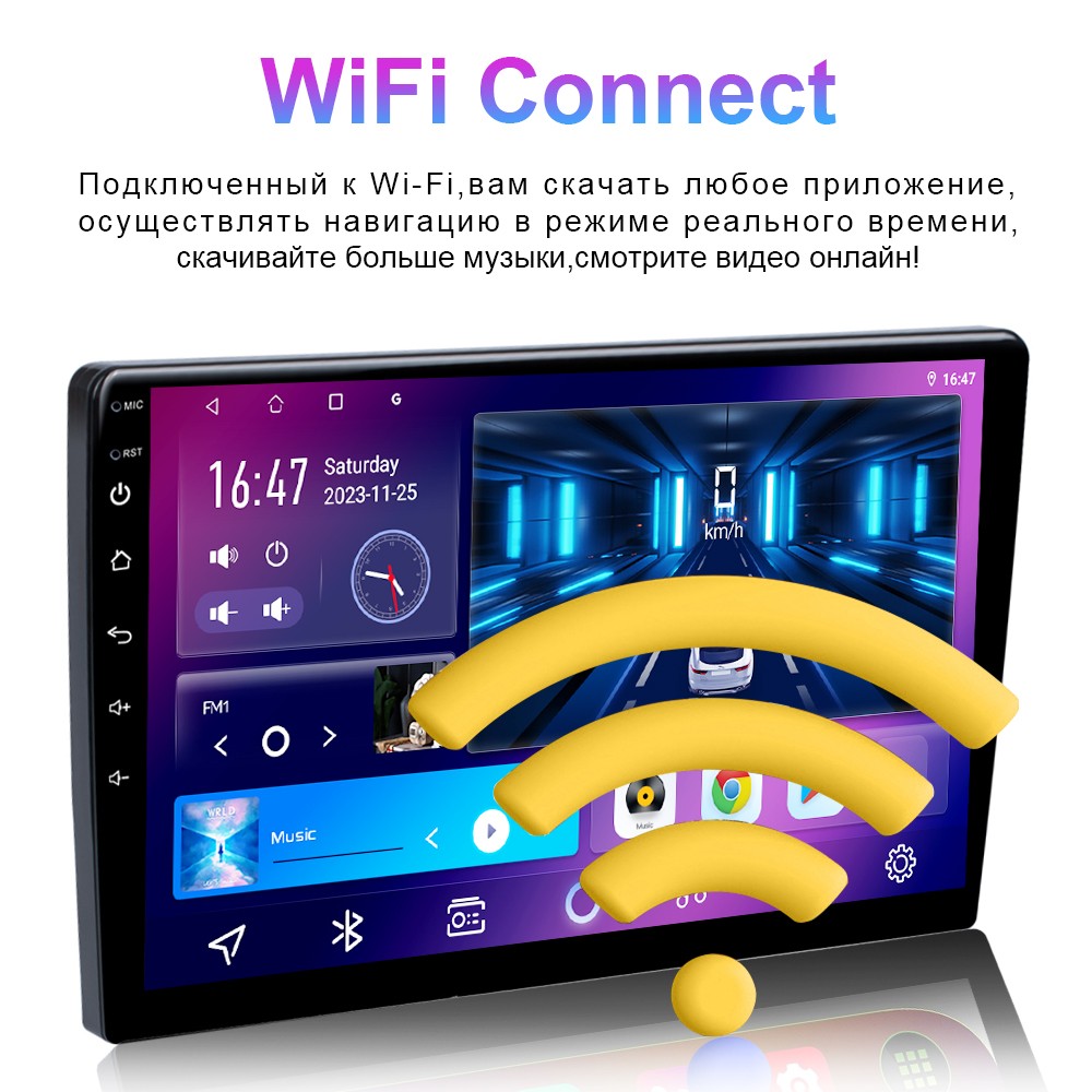 Android 13 Single 1Din 9″ Car Stereo Apple CarPlay Auto Radio GPS Navi WiFi MP5