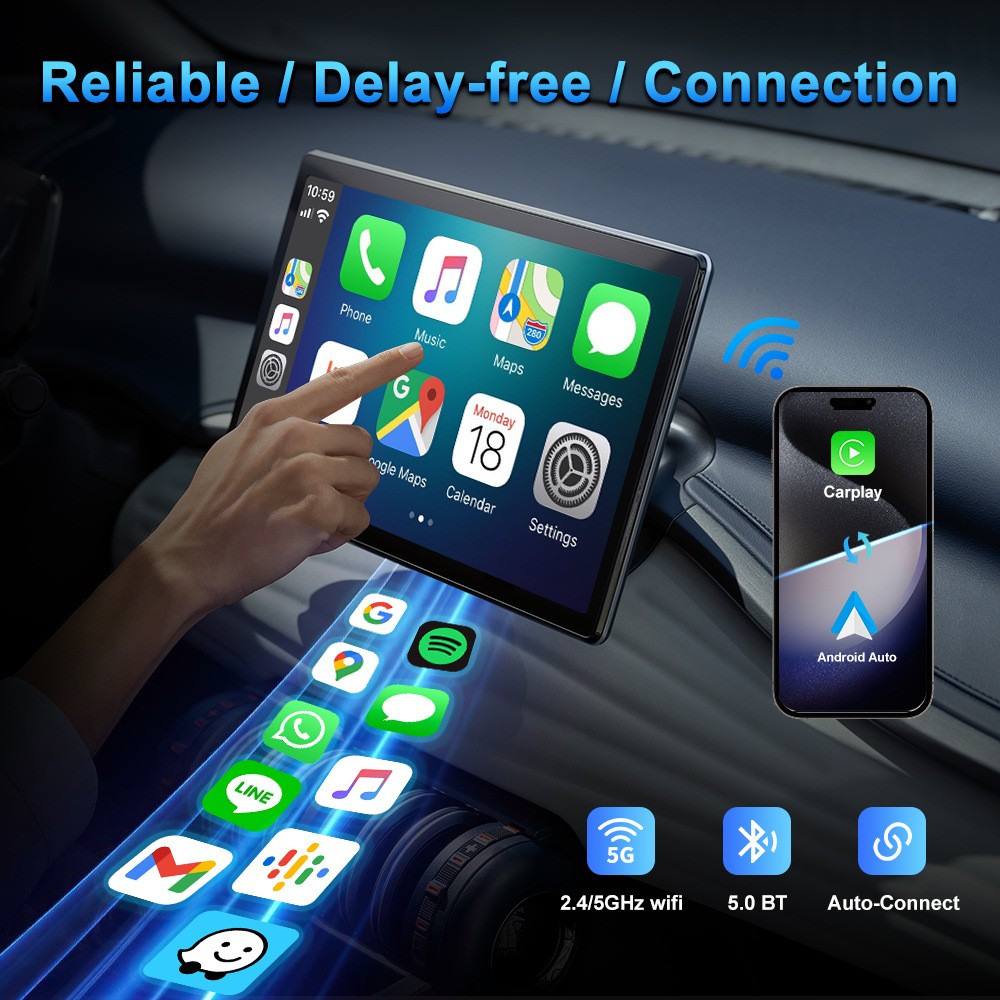 USB Auto Wireless CarPlay Adapter For iPhone Apple Wireless Dongle Plug ＆ Play