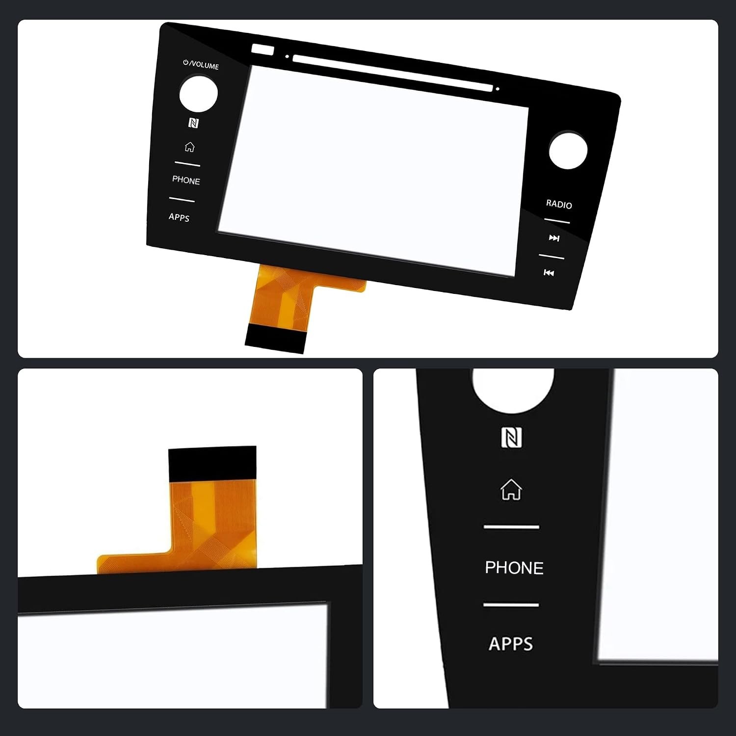 Touch Screen Digitizer Replacement for Subaru Legacy Outback Radio Screen 18-19