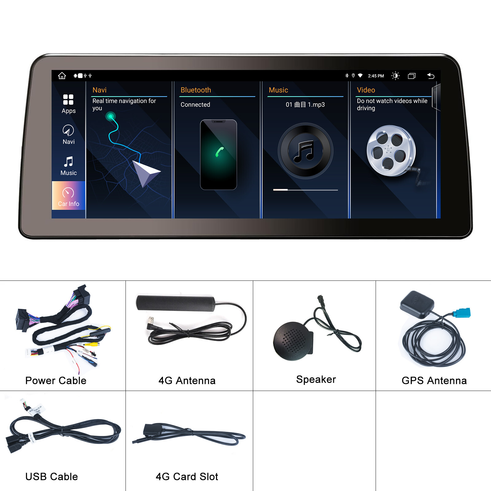 12.3” Car Radio Stereo Android GPS Carplay For BMW 5 Series E60 2004-2009 CCC