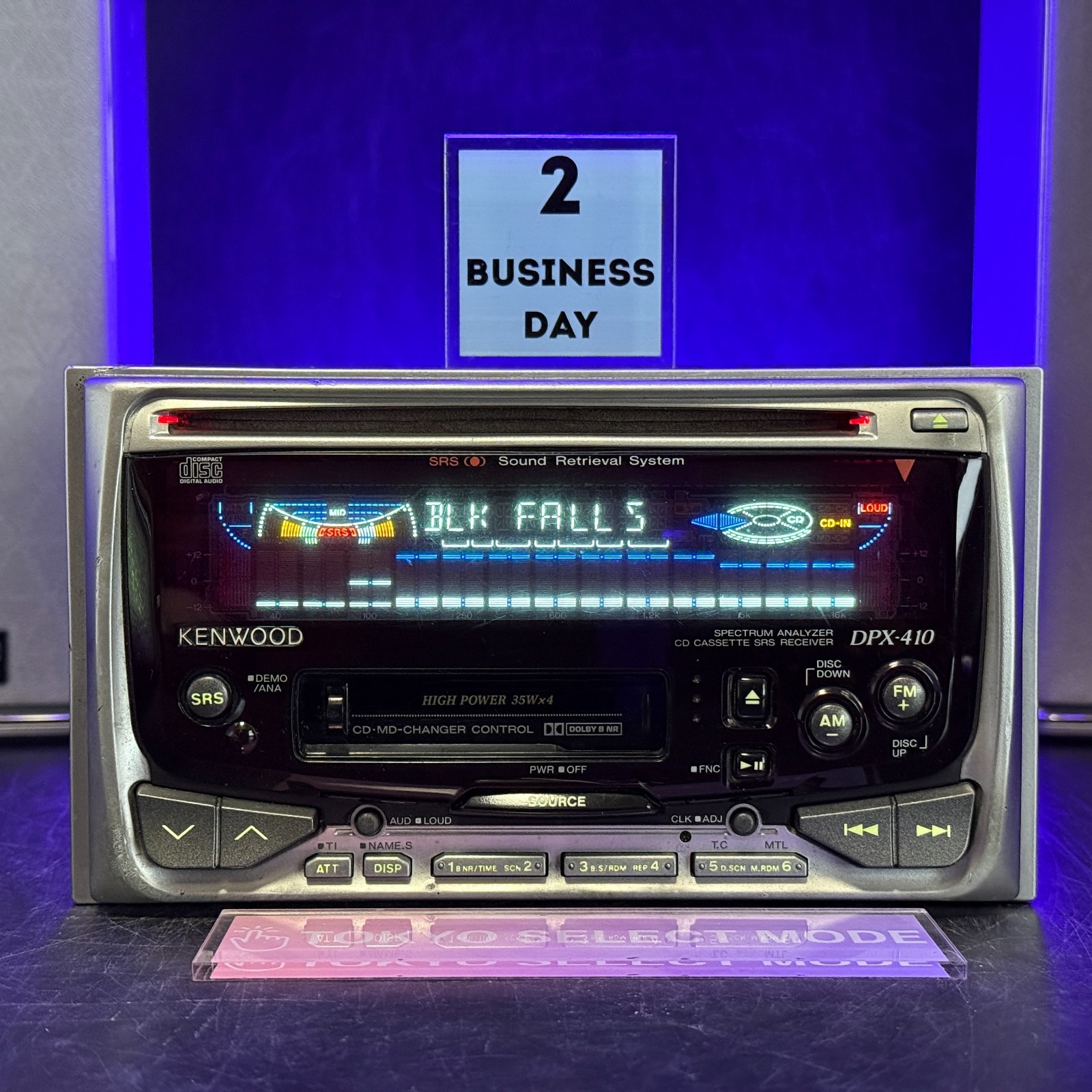 KENWOOD DPX-410 Car Audio CD Cassette Player 2DIN 1998 JDM SRS Tested In Stock