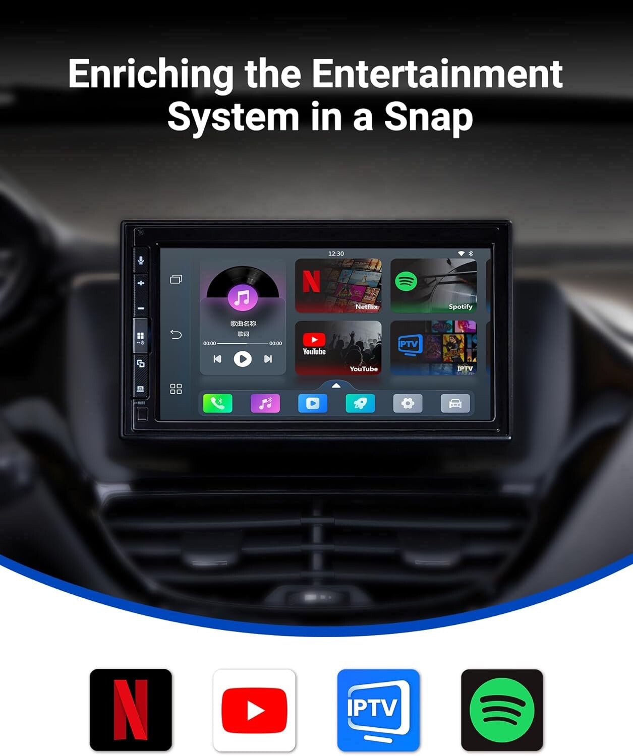 Ottocast Multimedia AI BOX Play2Video Pro Wireless Carplay Adapter w/Youtube+TK