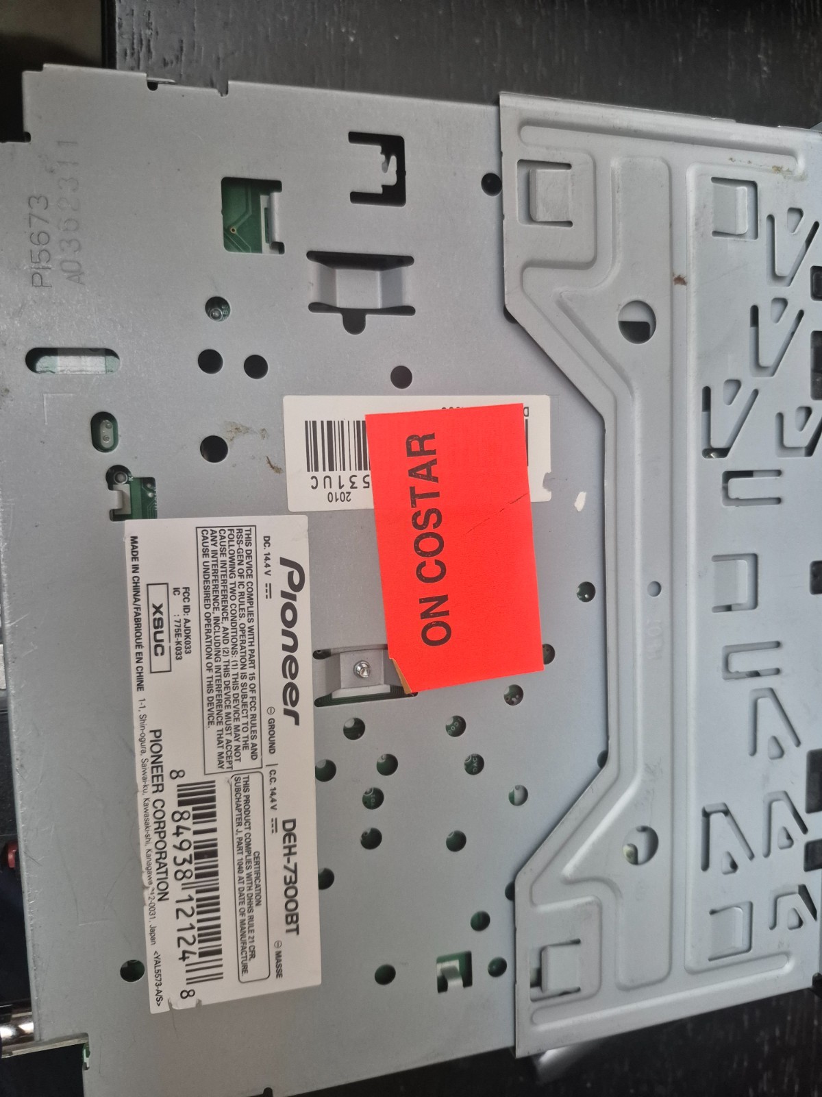 PIONERR DEH-7300BT CD PLAYER IN DASH RECEIVER UNTESTED