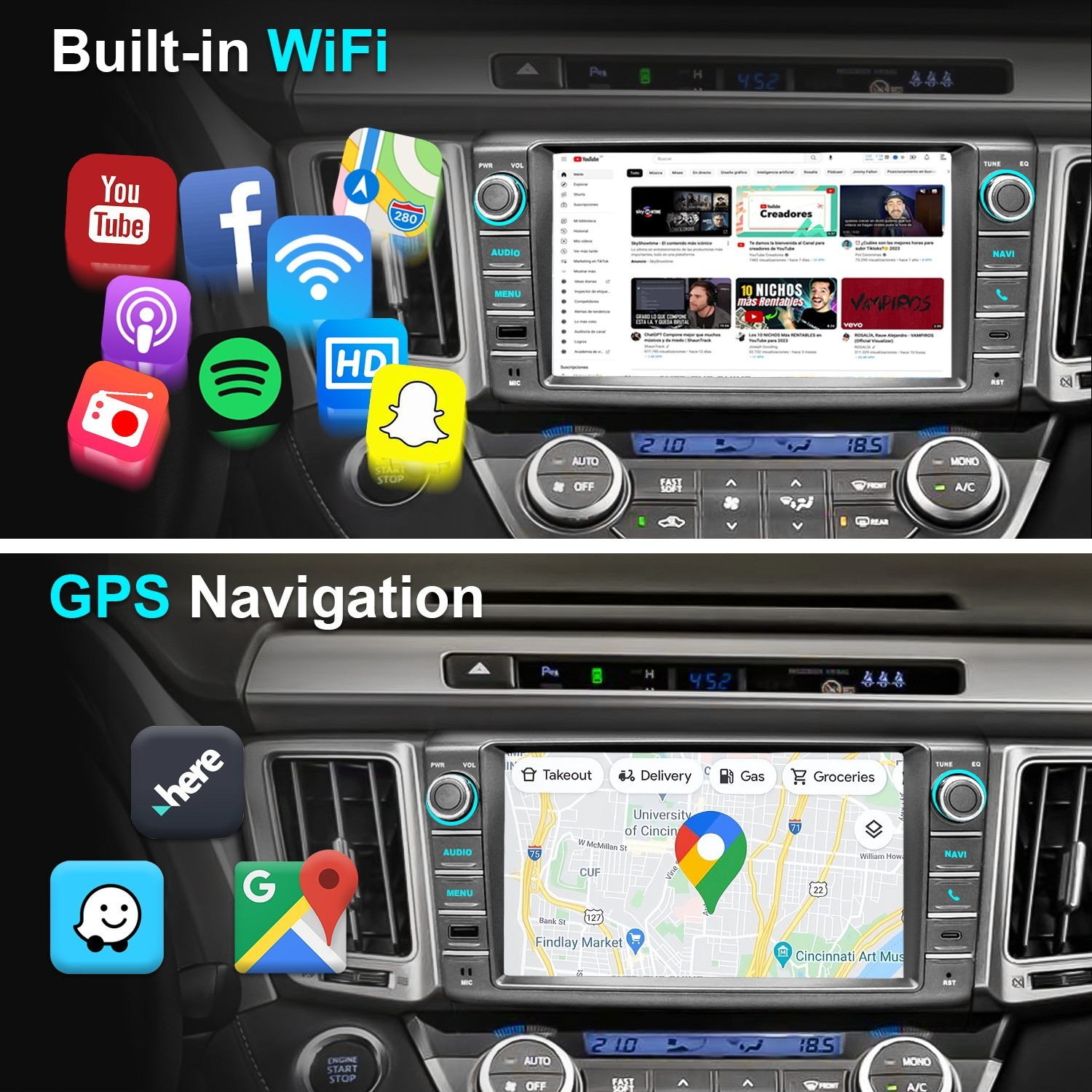 For 2013-2018 Toyota RAV4 Apple Carplay Car Stereo Radio Fit JBL Factory Camera