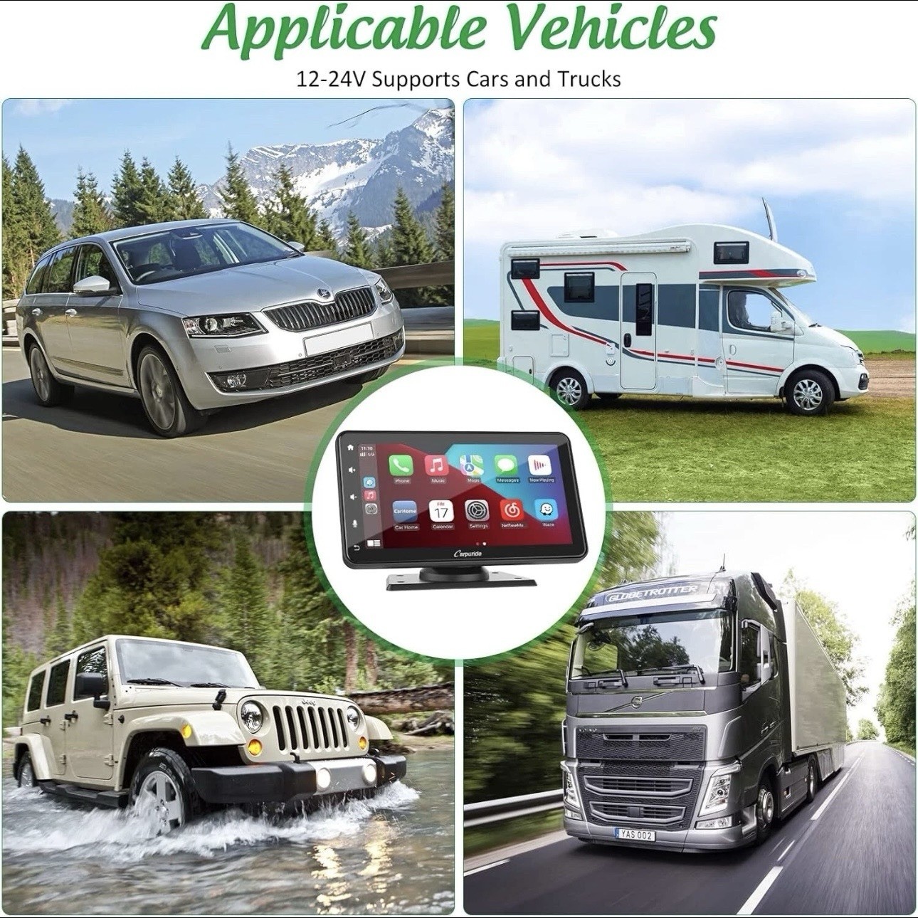 Carpuride W707 Black Touchscreen 7-Inch Wireless Carplay & Android Auto – NIB