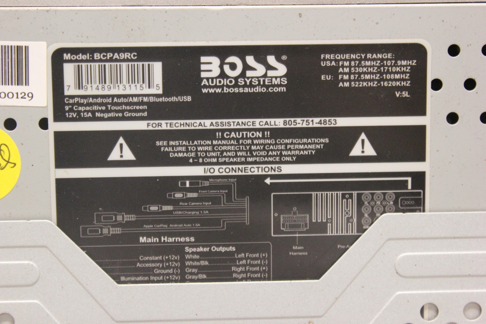 Boss Elite Audio Systems BCPA9RC Digital Media AM/FM Receiver 340W D2