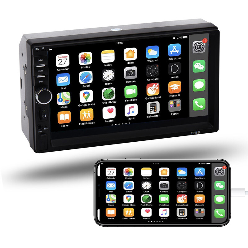 AUX Car MP5 Player 7″ Double 2DIN B-T Touch Screen Stereo Radio USB Camera USB~