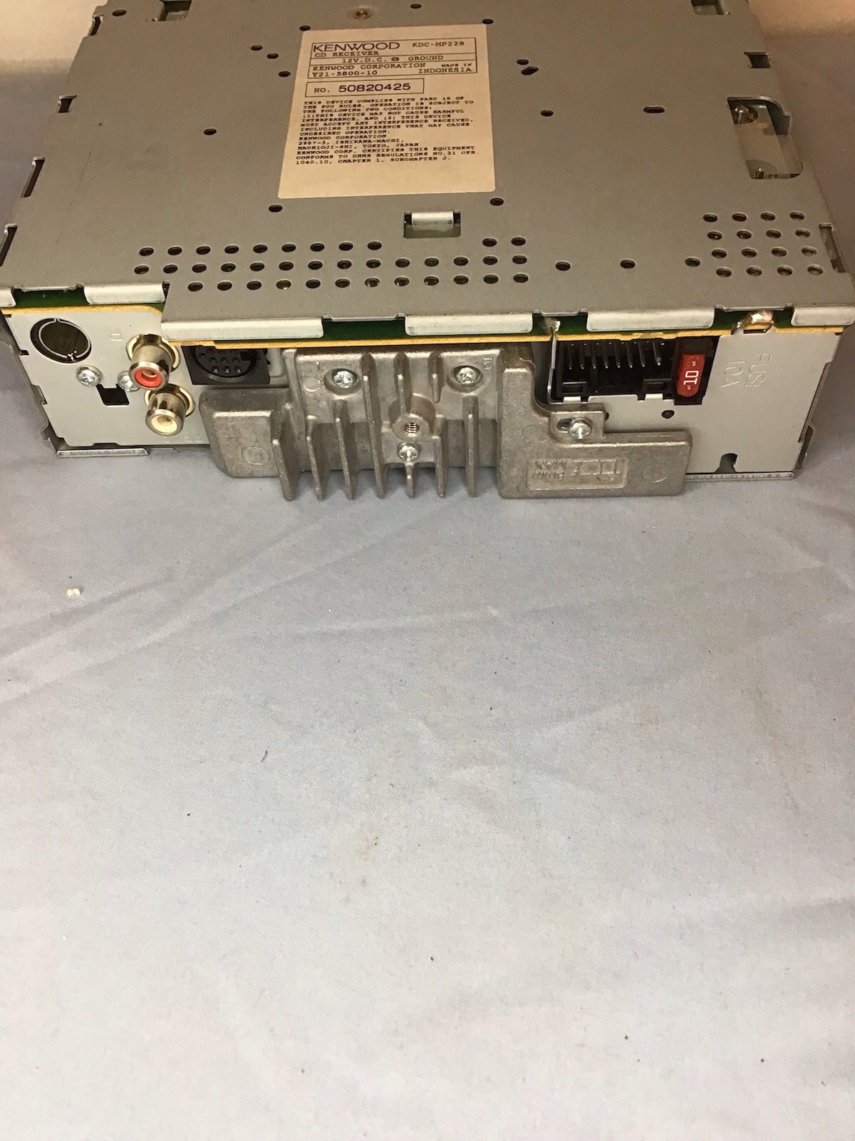 Used Untested Kenwood KDC-MP228 With Detachable Face & Remote