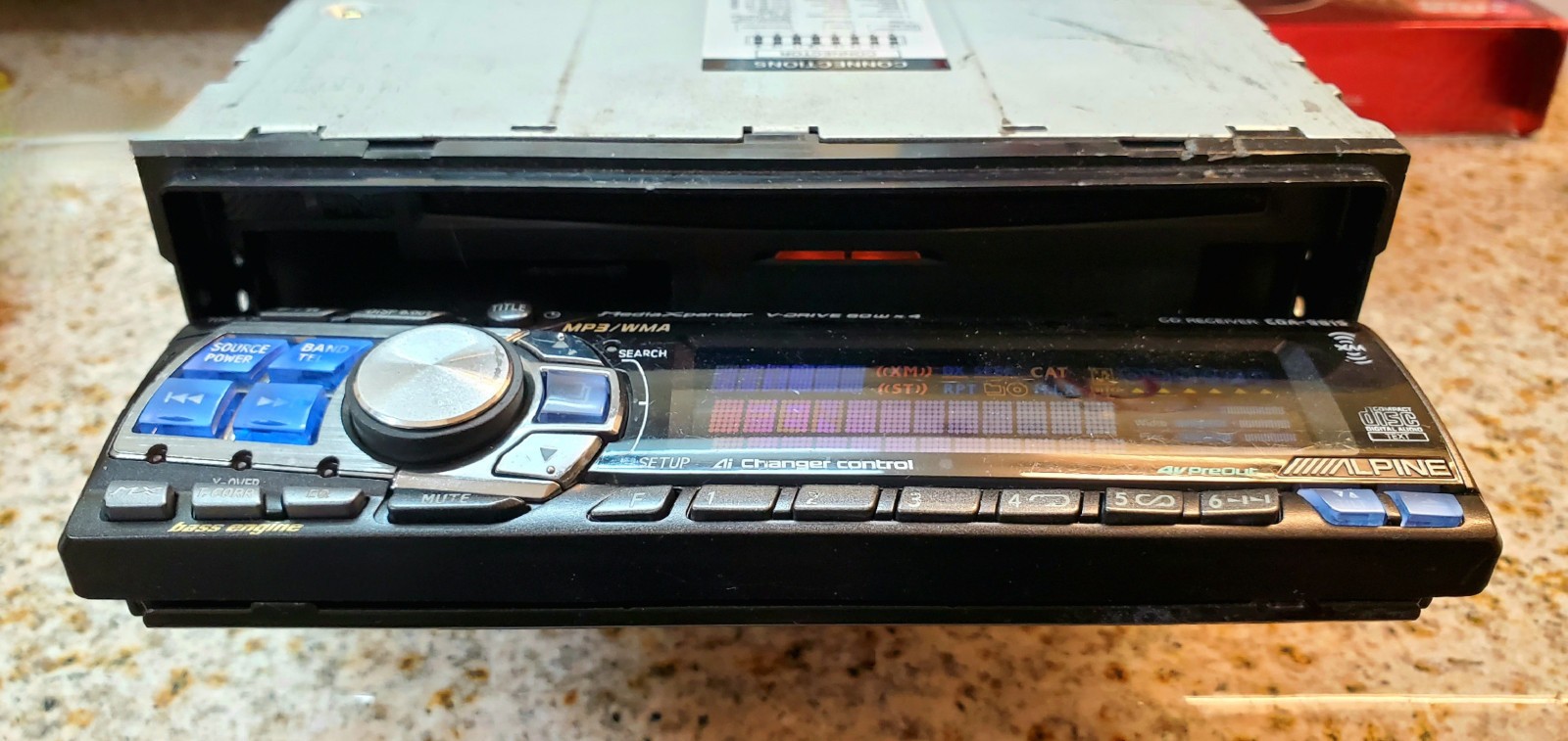 Alpine CDA-9815 CD/MP3/WMA Receiver – Restored Aesthetics – For Parts or Repair