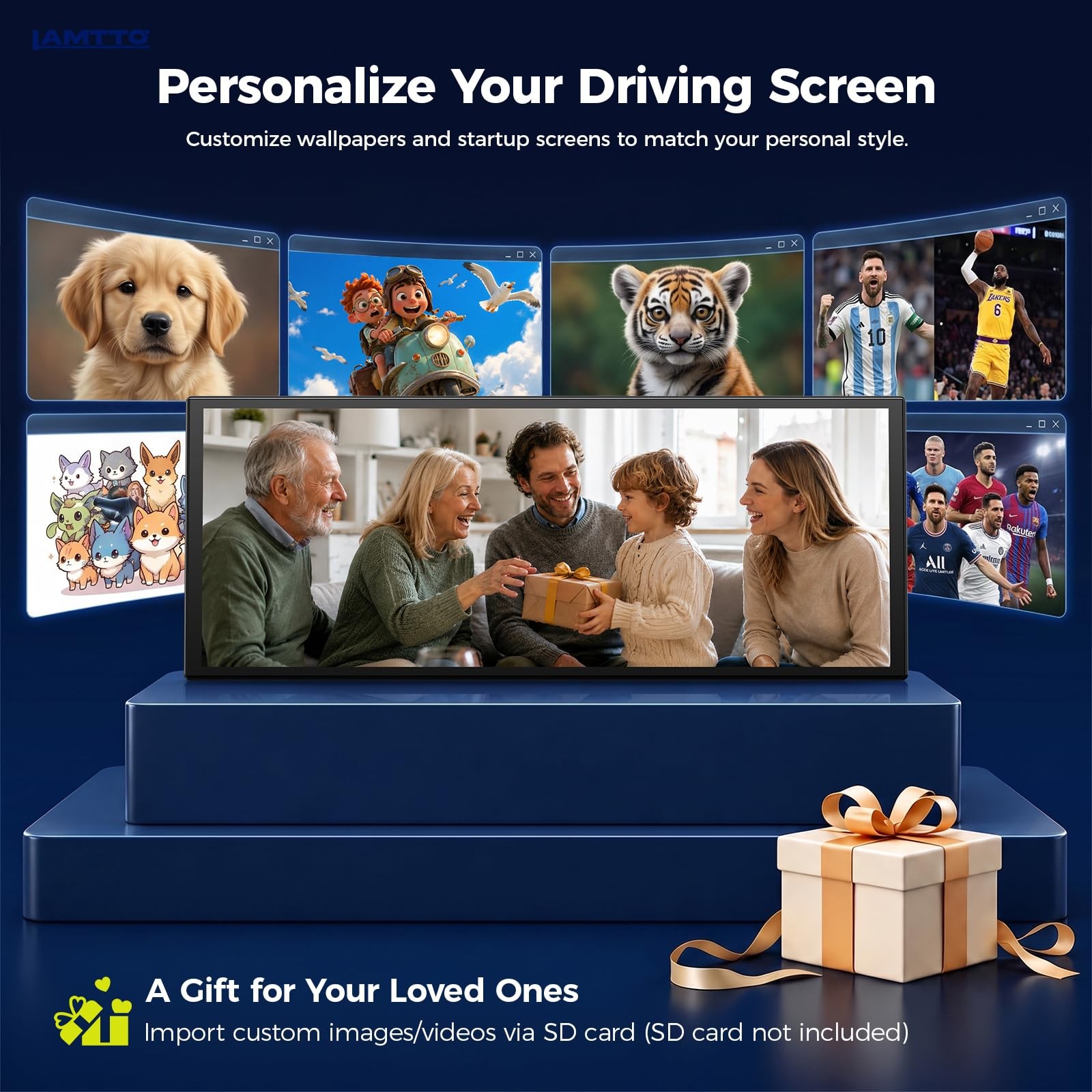 11″ Wireless CarPlay Android Auto GPS Car Stereo Screen 1080P DVR