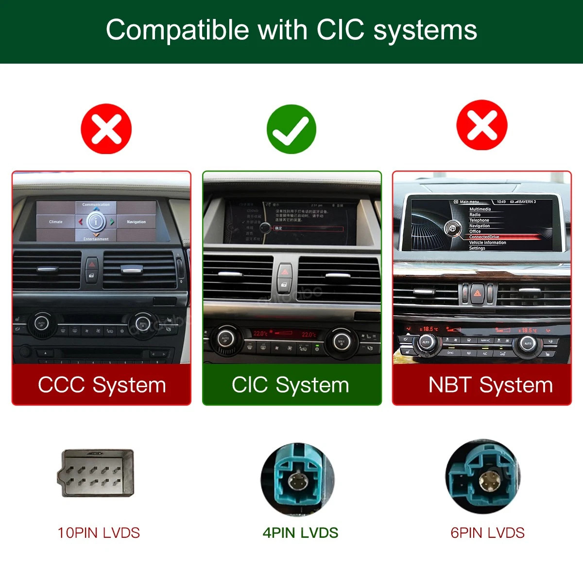 10.25” Touchscreen Carplay/Android Auto for BMW X5 X6 CIC E70 E71 2011-2013
