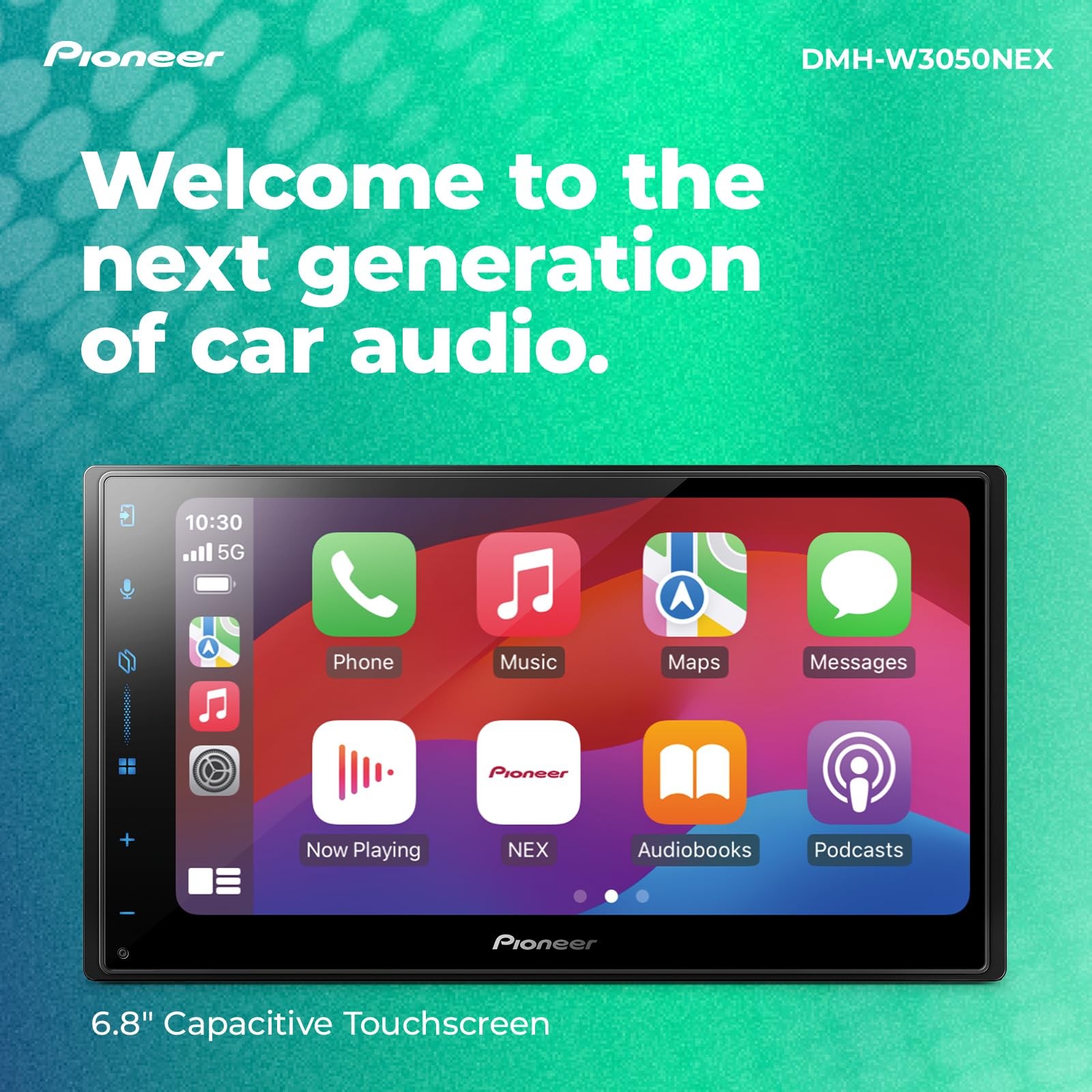 Pioneer DMH-W3050NEX 6.8″ Capacitive Touchscreen, Double 6.8″, 16:9, Black