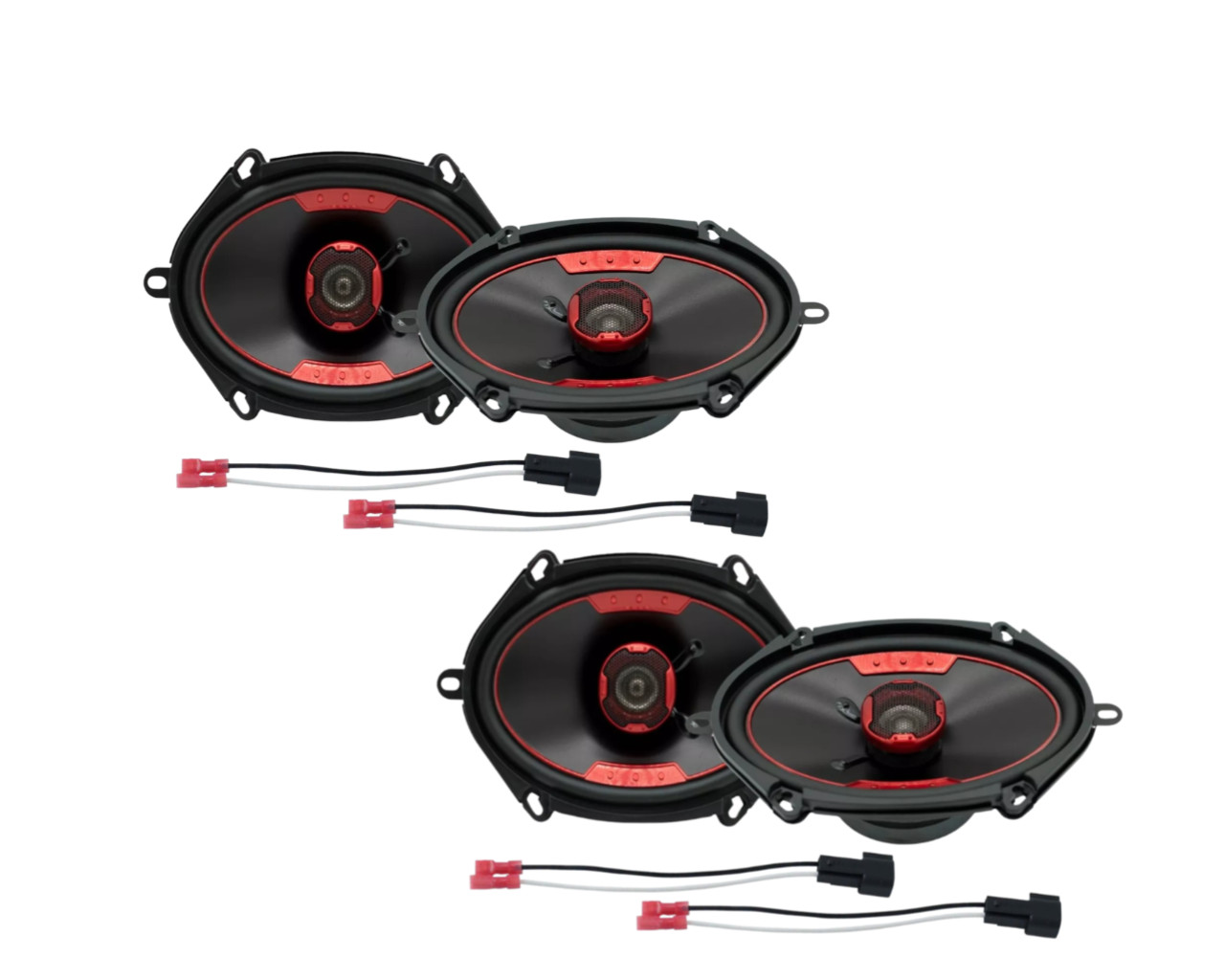 4x MB Quart 400W Peak 2 PAIR 6″x8″ Front/Rear speakers for 1999-2014 Ford F-150