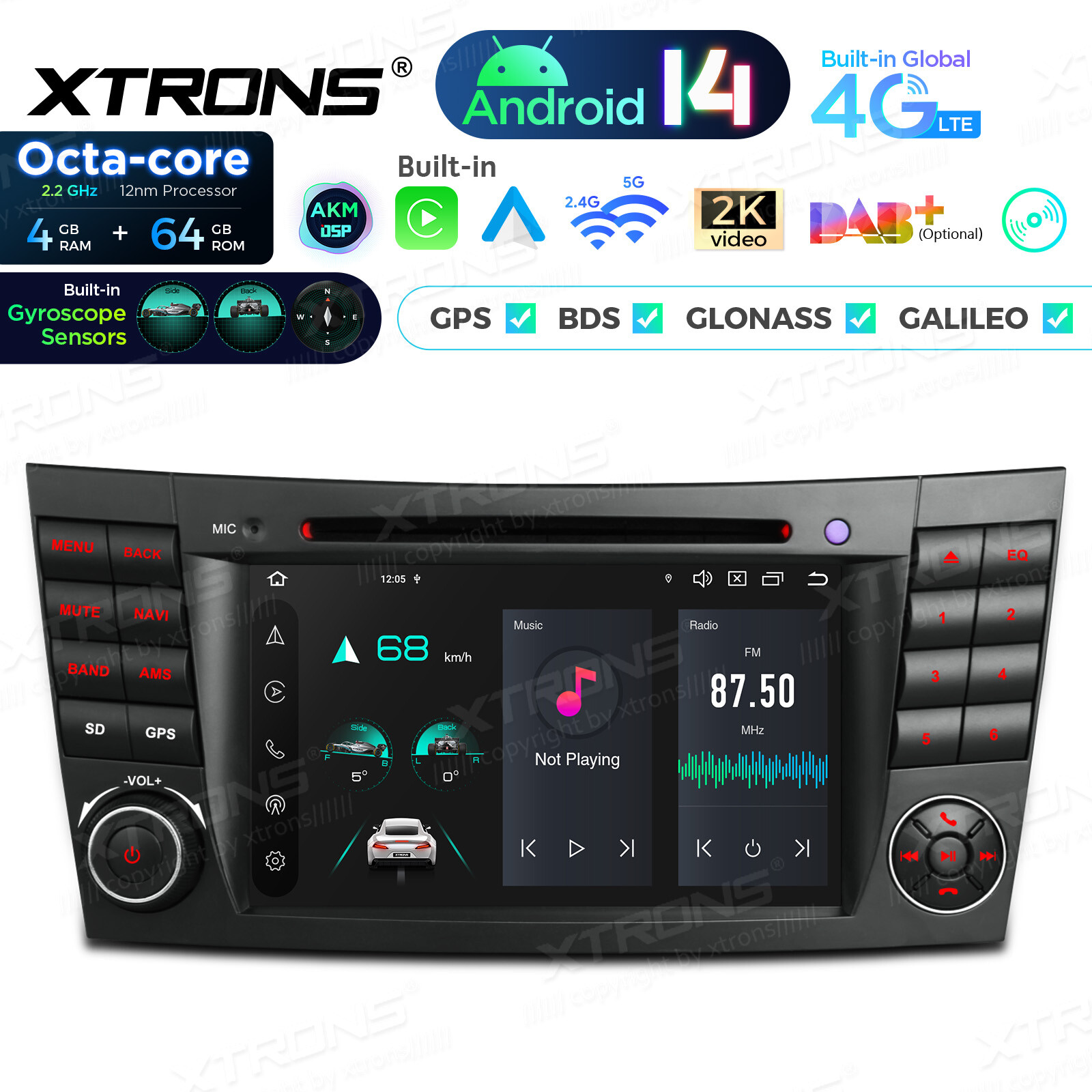 Android 13 8Core Car Stereo DVD Radio GPS For Mercedes Benz E-W211 E350 CLS-W219