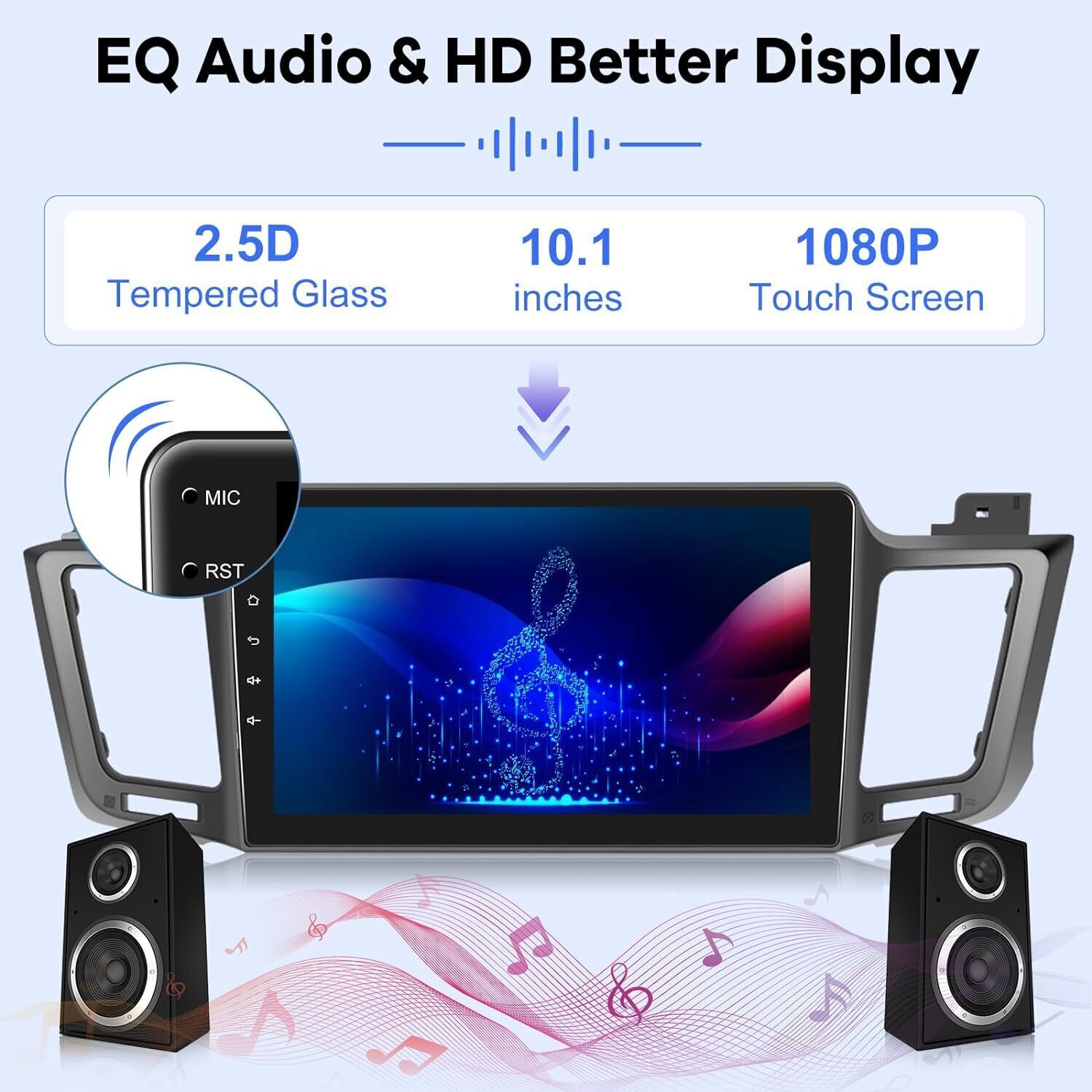 5G WiFi Car Stereo Radio GPS for Toyota RAV4 2013-2018 with Carplay/Android Auto
