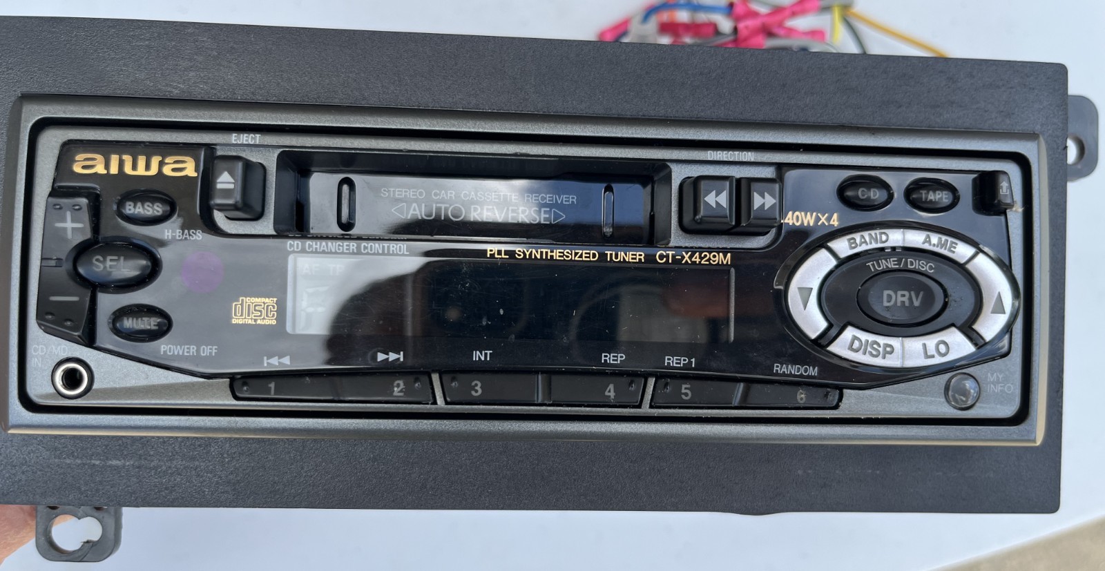 Aiwa Car Stereo/Cassette Player; Mopar & Other Mtg Brackets; Detachable Face