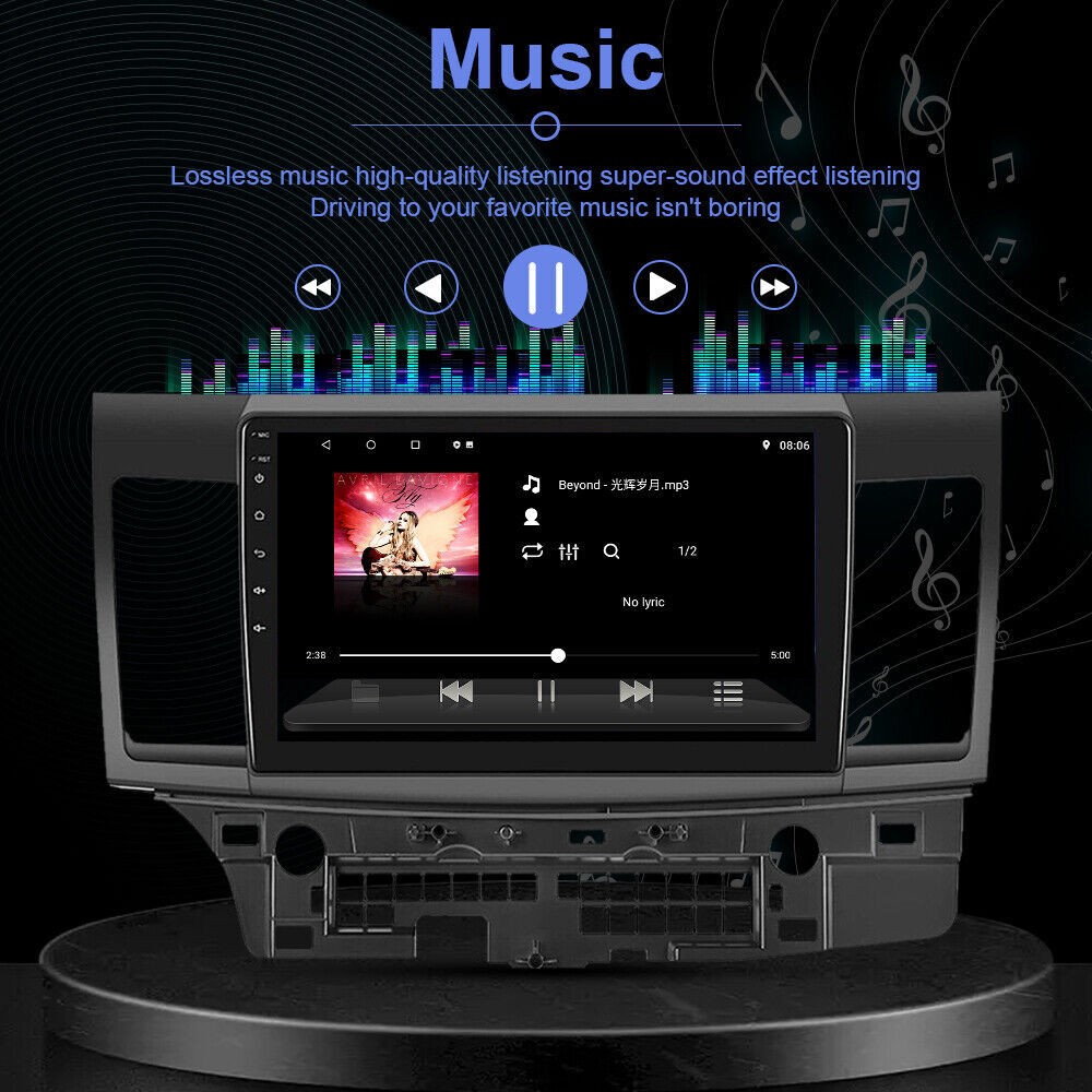 Car Radio Stereo Carplay For 2008-2013 Mitsubishi Lancer 2+64G 10in Car Media