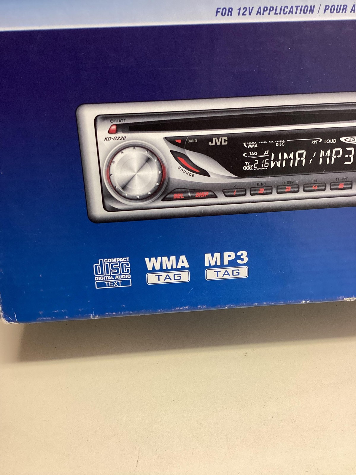 JVC KD-G220 Car CD Receiver 1 DIN WMA MP3 Player Detachable Face Stereo In Dash