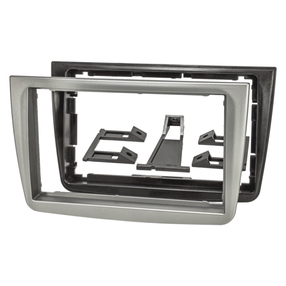 Double 2 DIN Mask for Alfa Romeo MiTo up to 7″ max 102x182mm in Matte Titanium