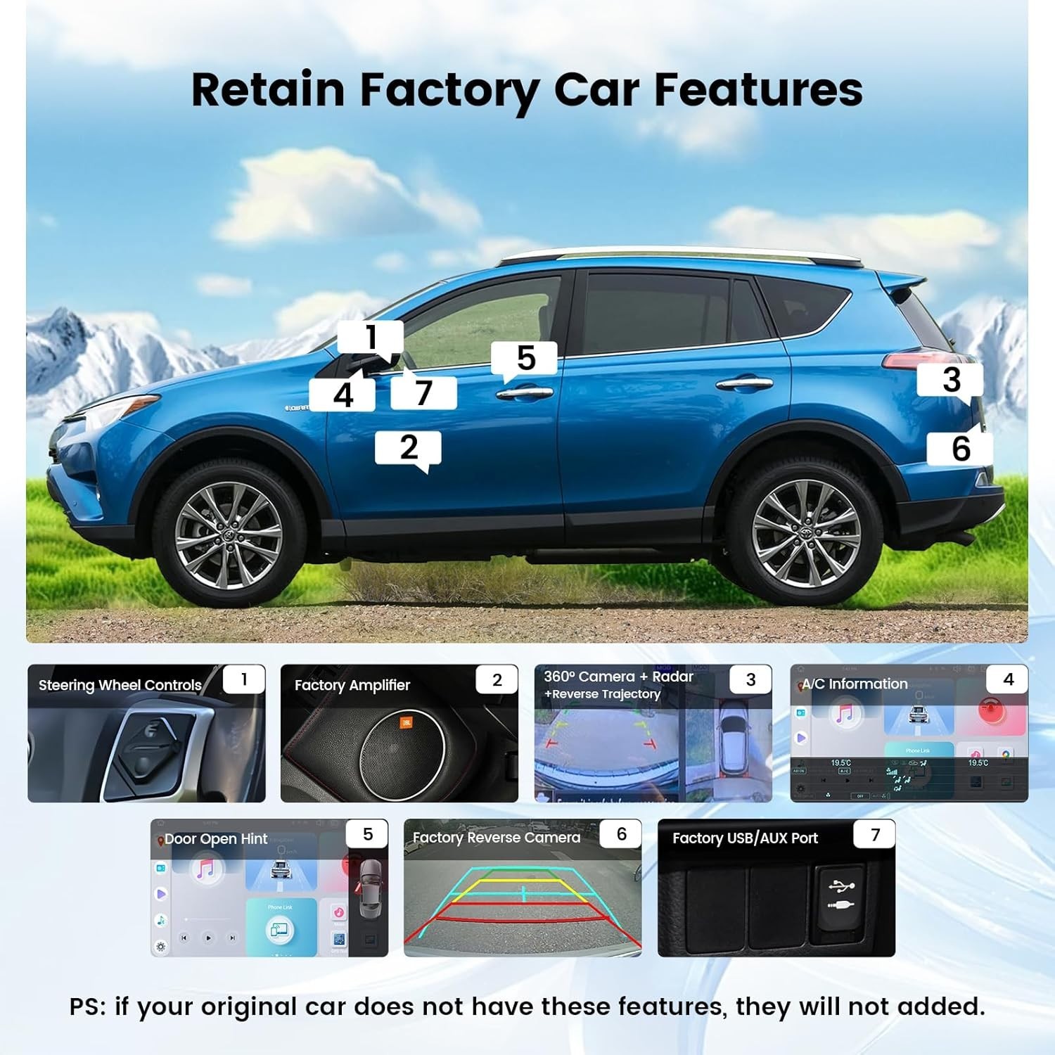 Roadanvi X12 Car Stereo for Toyota RAV4 2013-2018 Android 12 Radio 10.2″ CarPlay