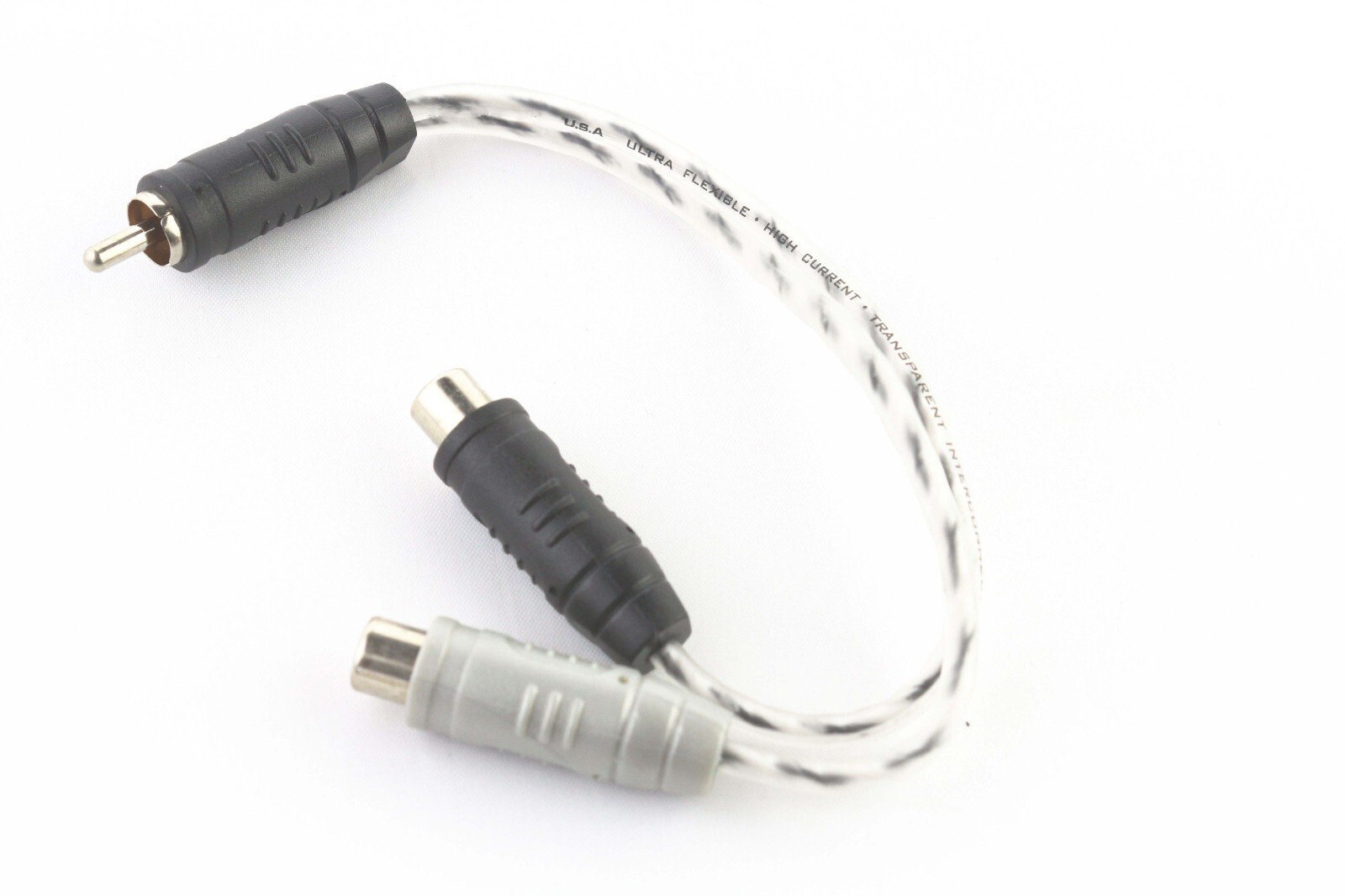 Spiral Twist RCA Black White Interconnect Cable Home Marine System