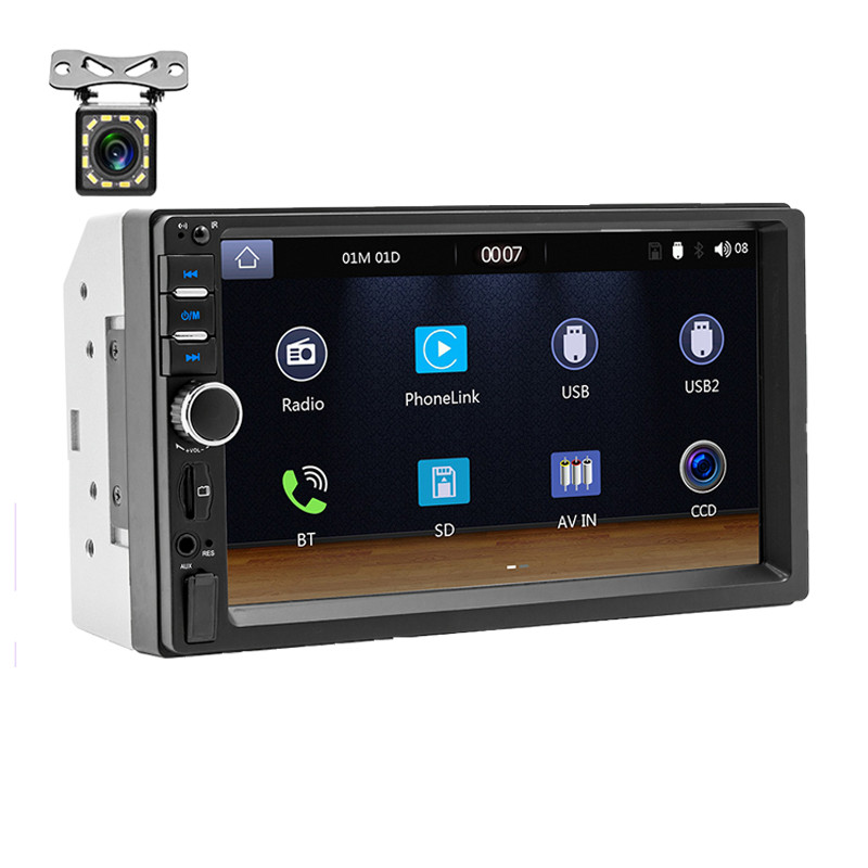 Car Radio Stereo CarPlay Android Auto 7″ Mirror Link Touchscreen 2 Din FM Camera