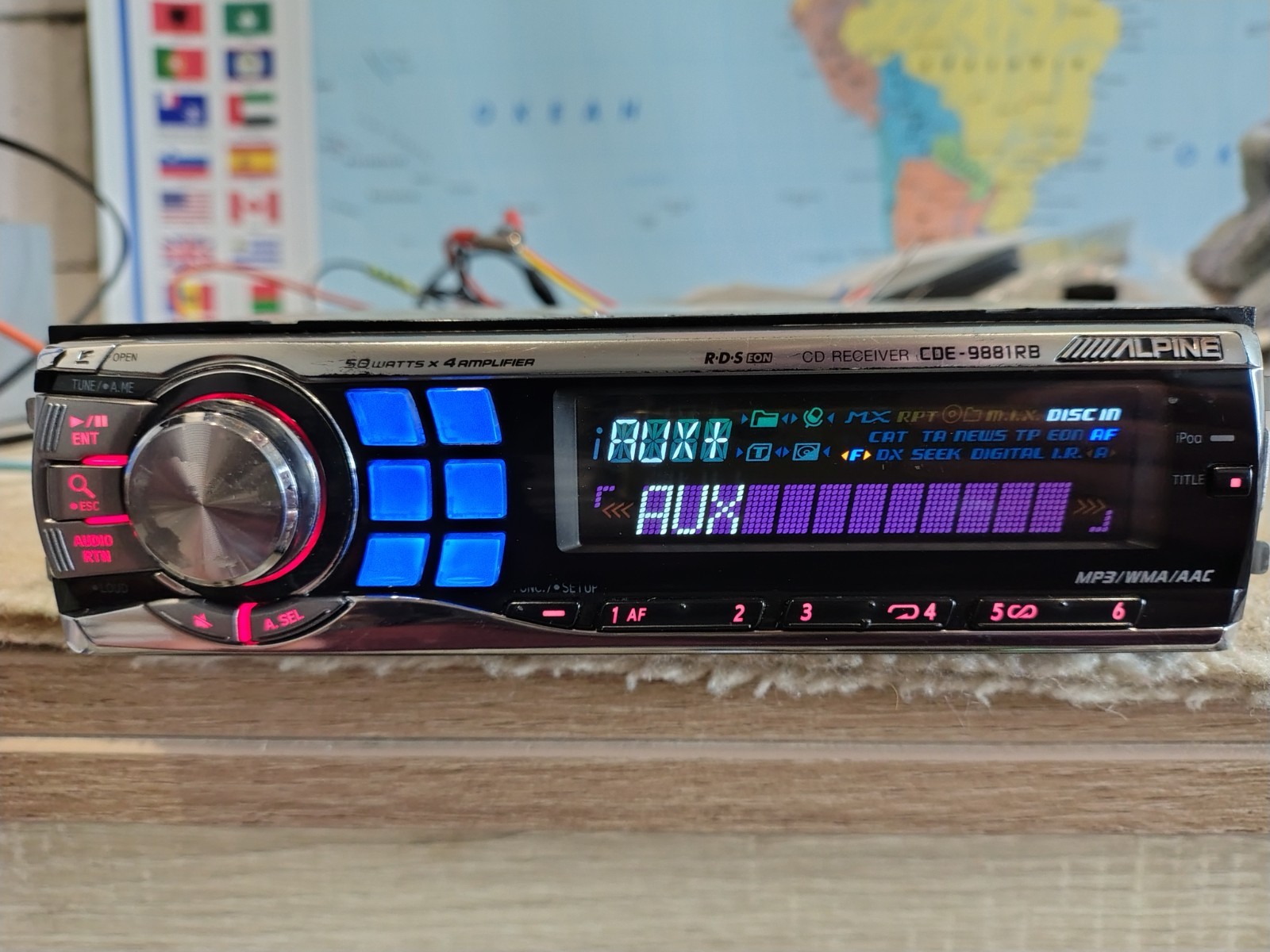Alpine CDE-9881R BCar Stereo Mobile Media Receiver Fully Working Good Shape