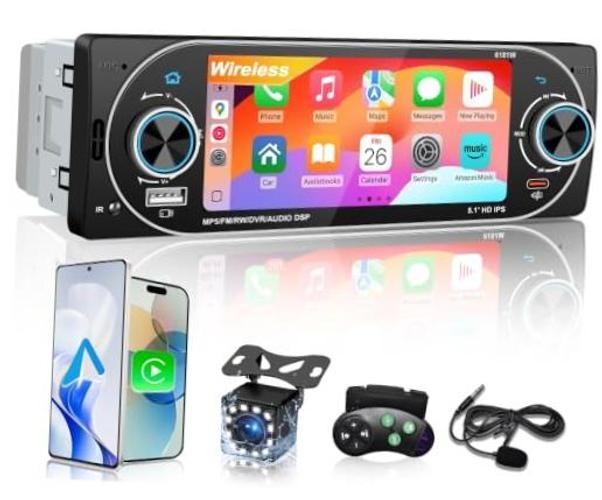 5.1″ Bluetooth Car Stereo – IPS CarPlay – IPS CarPlay – Single Din