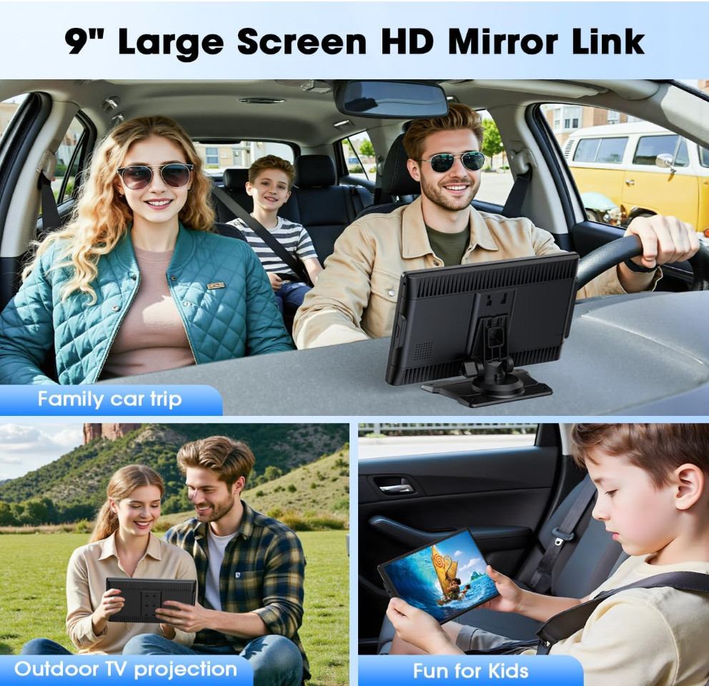 Pantalla Inalambrica 10.3″ Para Automovil Coche Con Apple Carplay y Android Auto