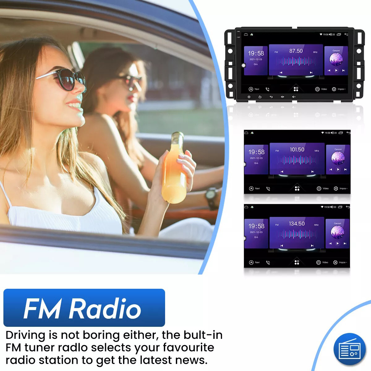8″ Car Radio CarPlay GPS Stereo For Chevy Silverado Suburban Tahoe 2007-2013 64G