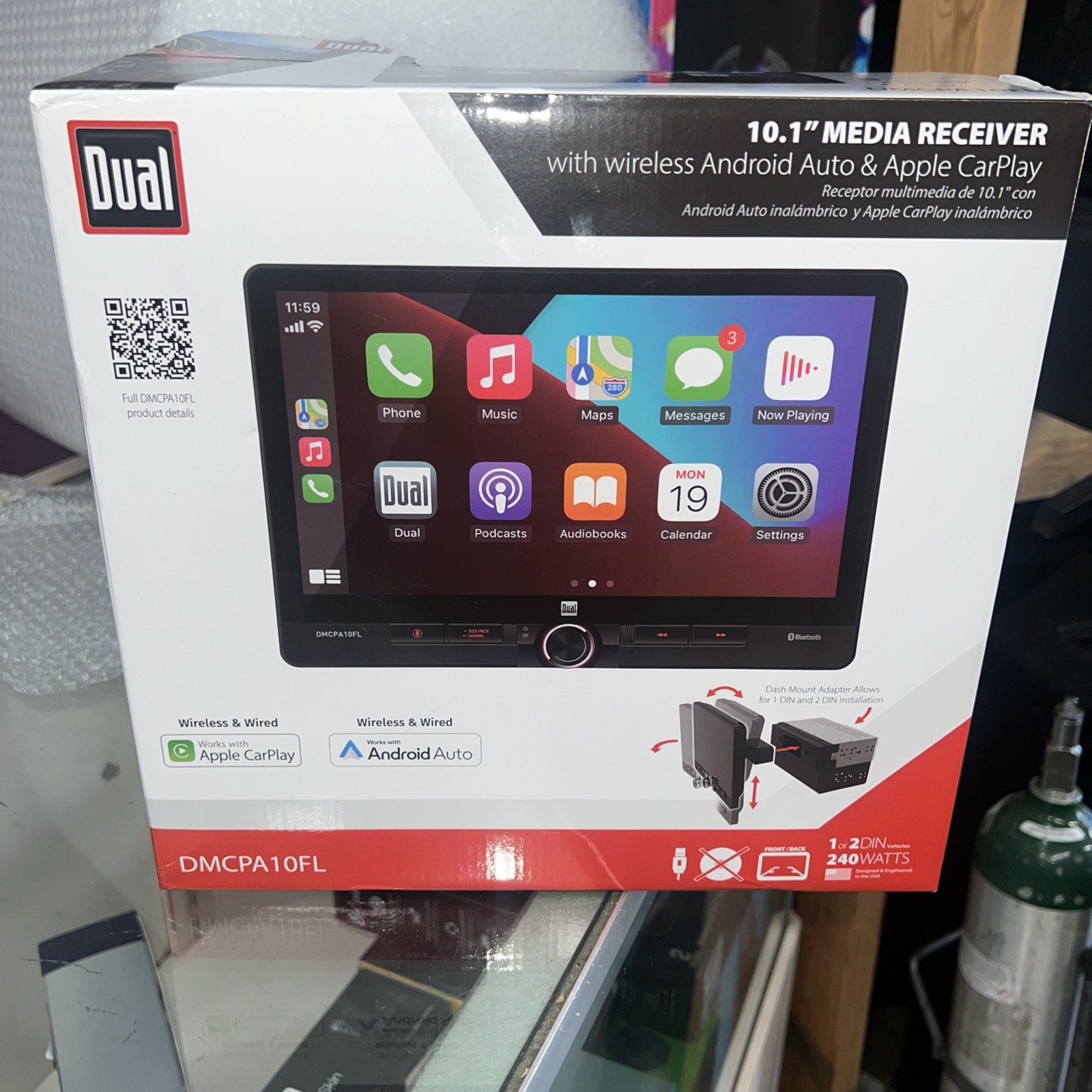 Dual 10.1 Touch Screen Car Radio Brand New In Box Apple And Android Play
