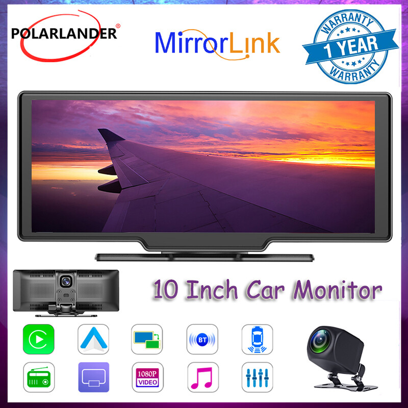Bluetooth 10″ Touch Screen FM Car Radio Stereo Mirror Link CarPlay Android Auto