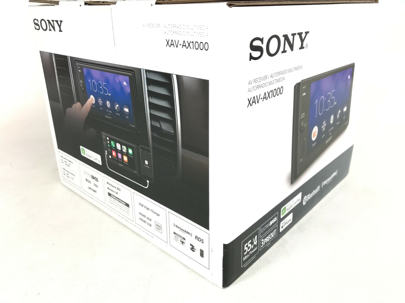 Sony XAV-AX1000 Bluetooth Multimedia Apple CarPlay iPhone AM FM XM USB Aux 6.2″